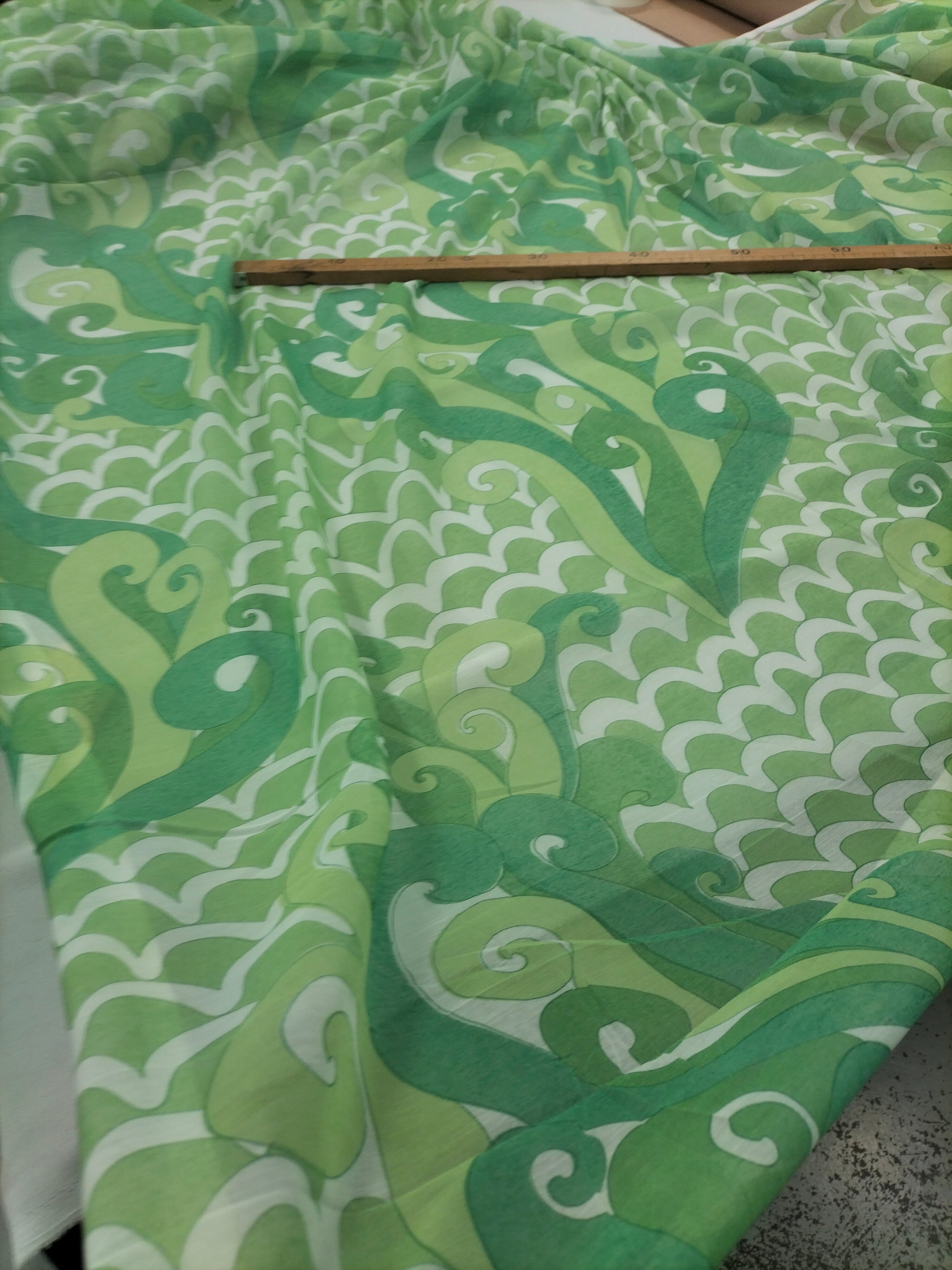 Tendone vintage verde in fantasia 300 x 210cm