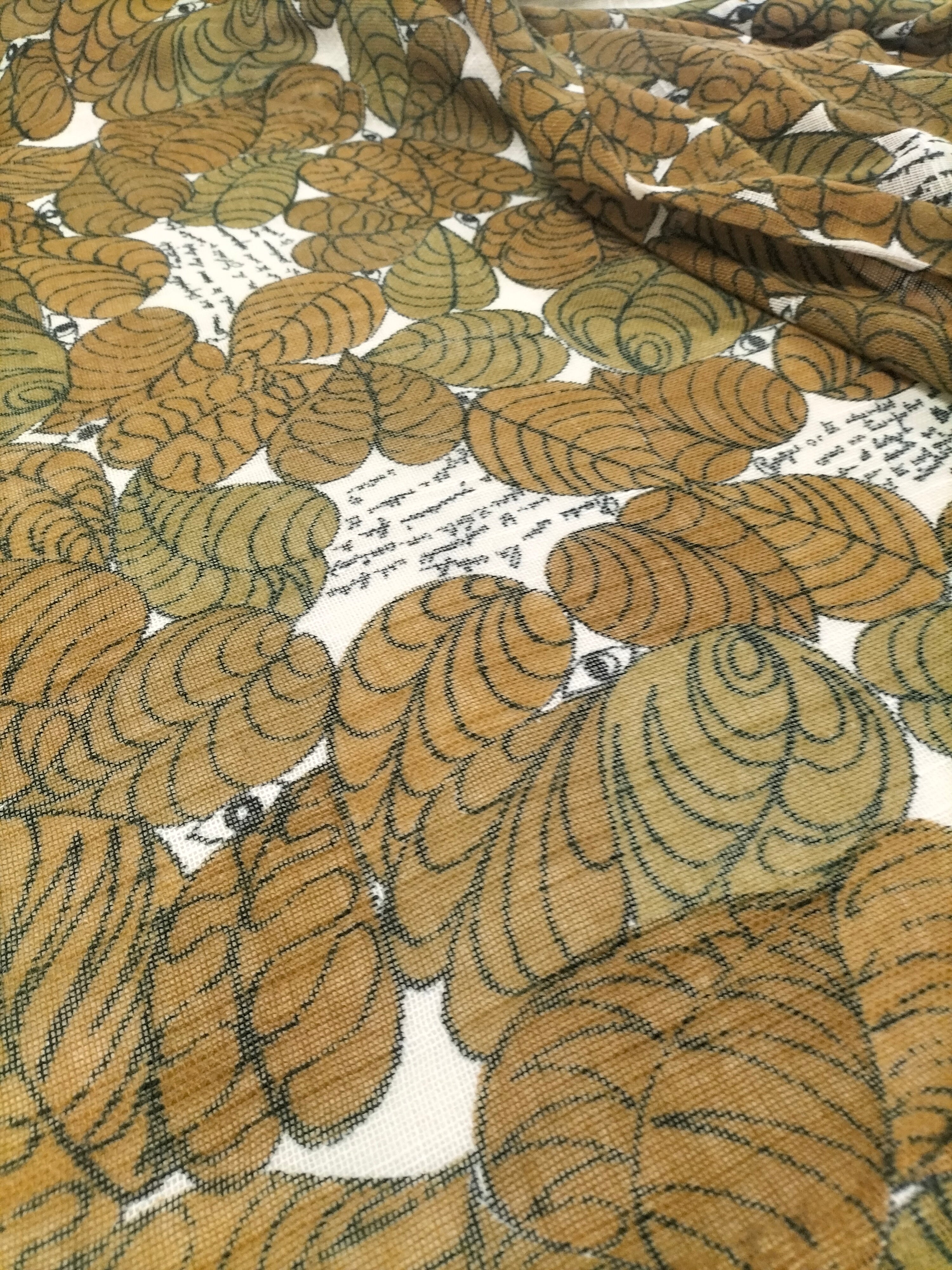 Pregiata canapa vintage anni 70' fantasia foliage