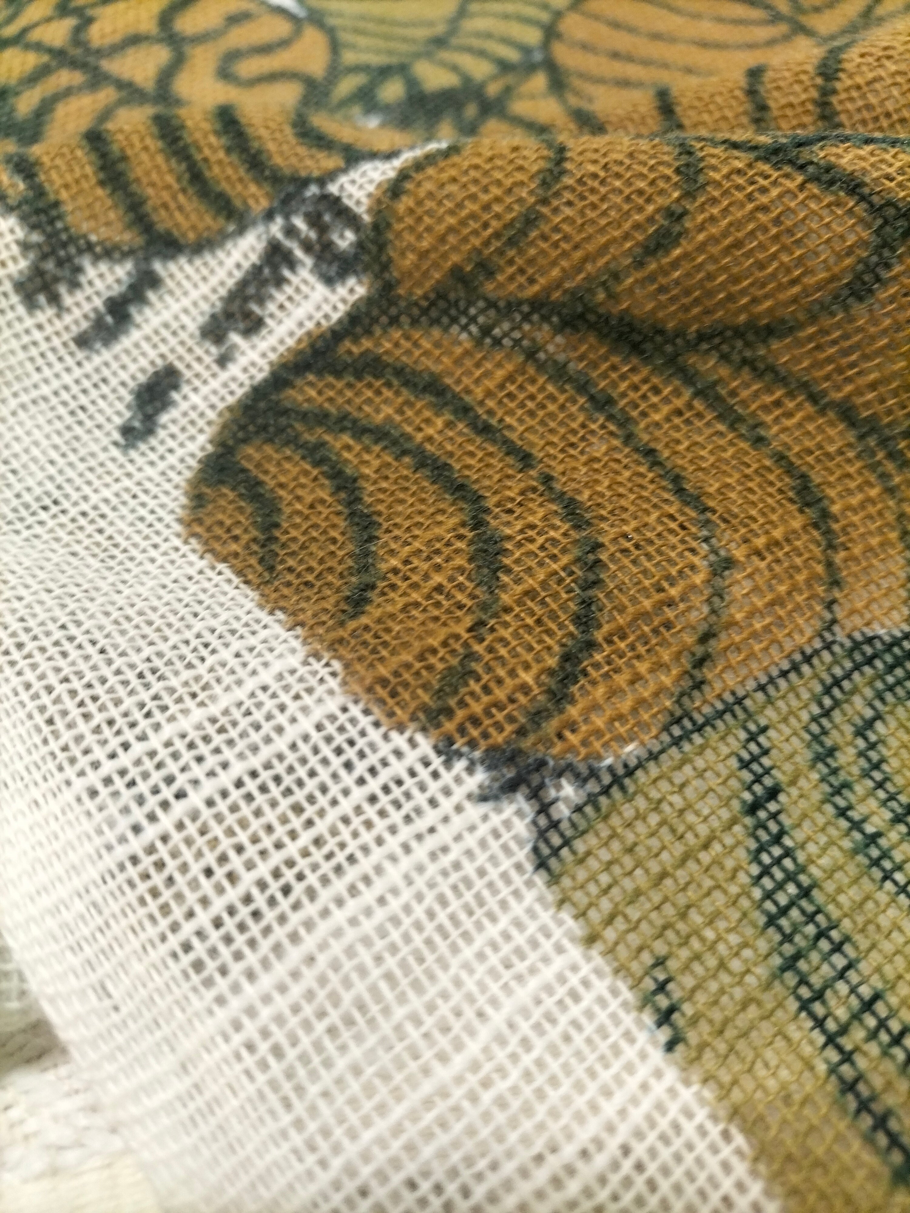 Pregiata canapa vintage anni 70' fantasia foliage