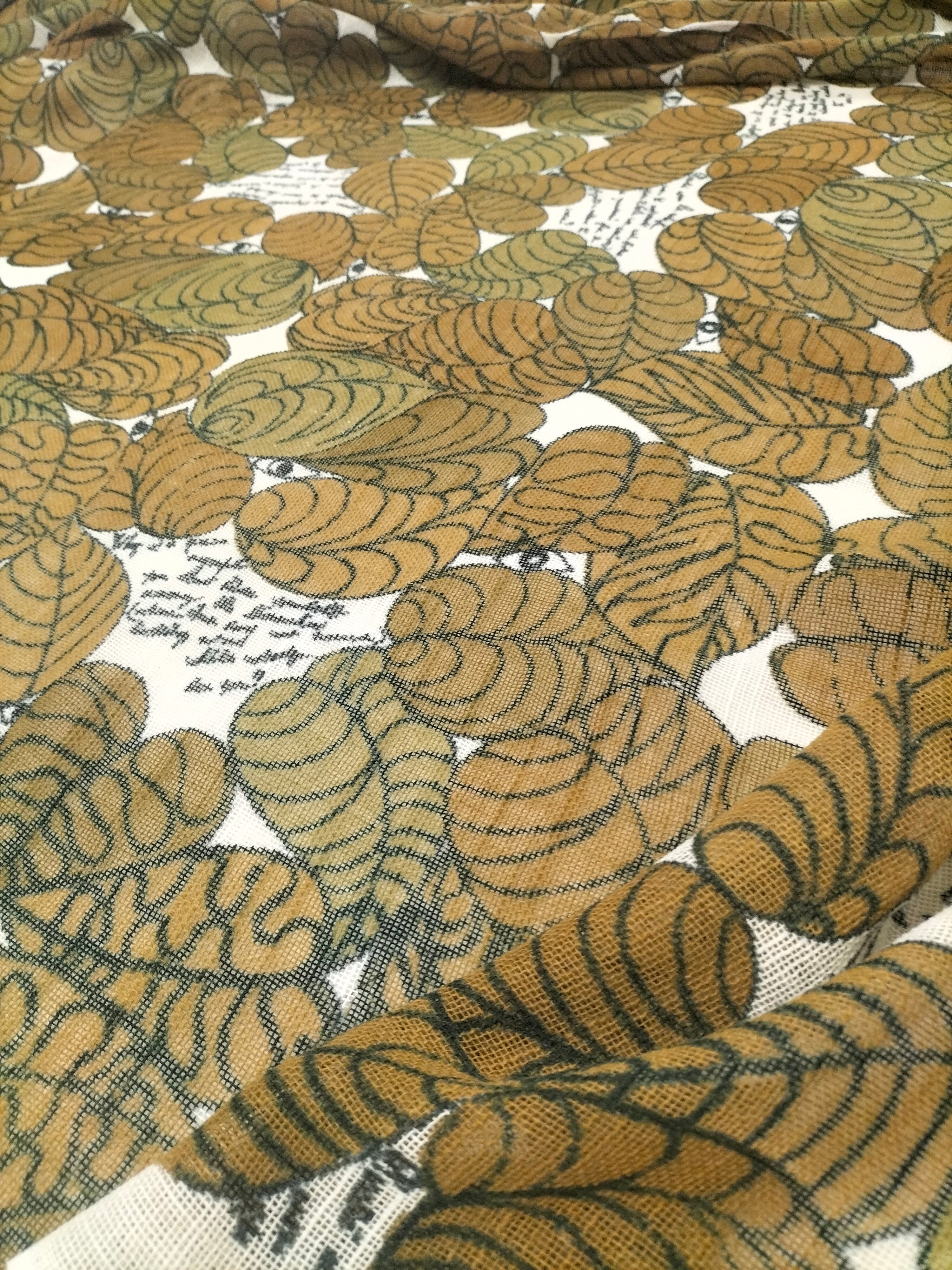 Pregiata canapa vintage anni 70' fantasia foliage