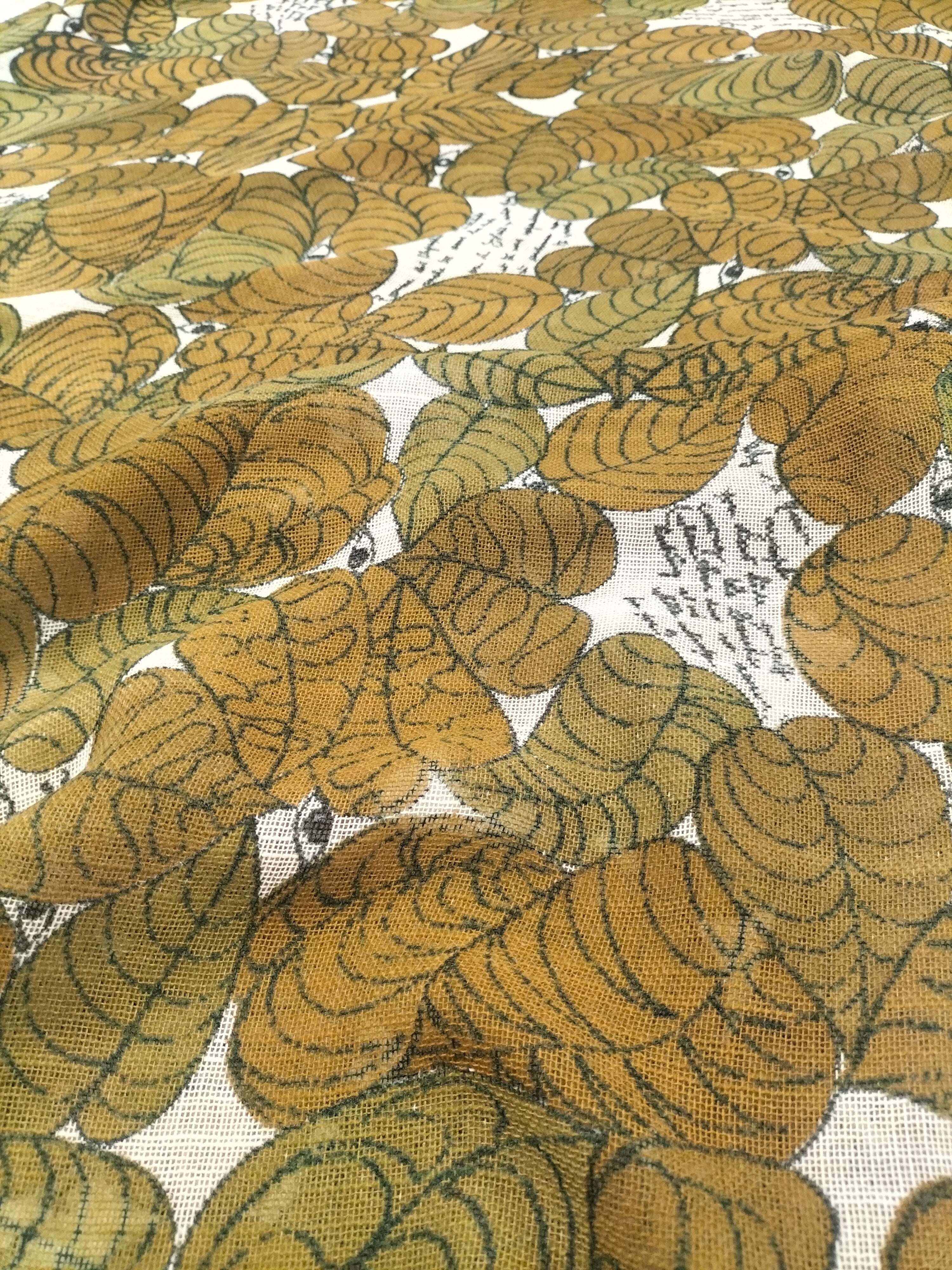 Pregiata canapa vintage anni 70' fantasia foliage