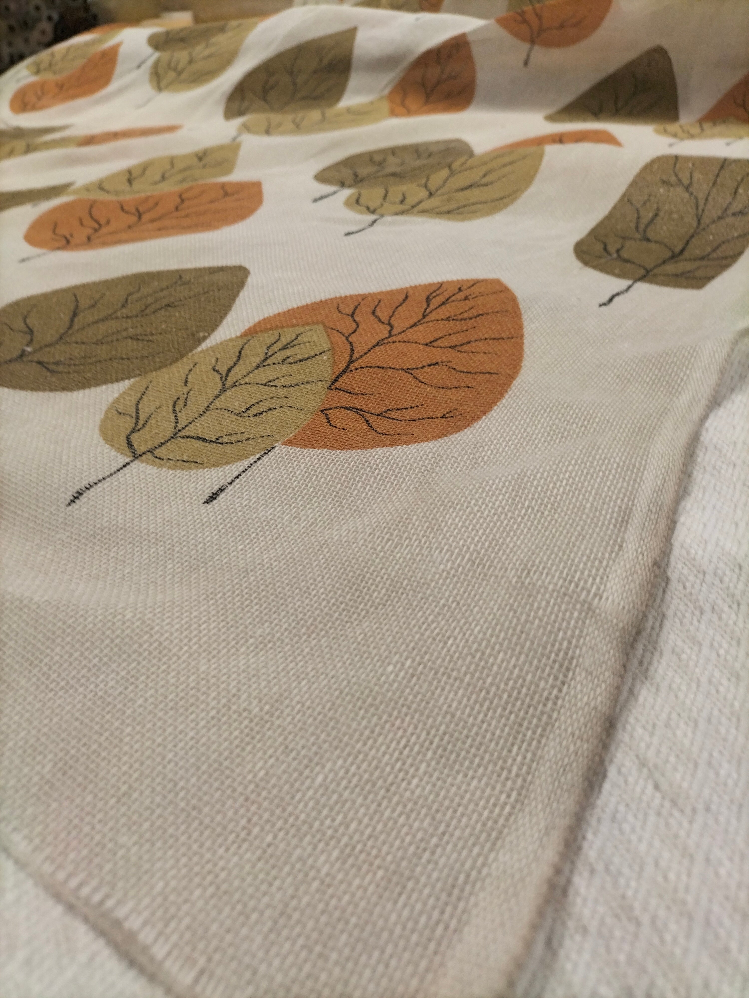 Pregiata canapa vintage anni 70' fantasia foliage