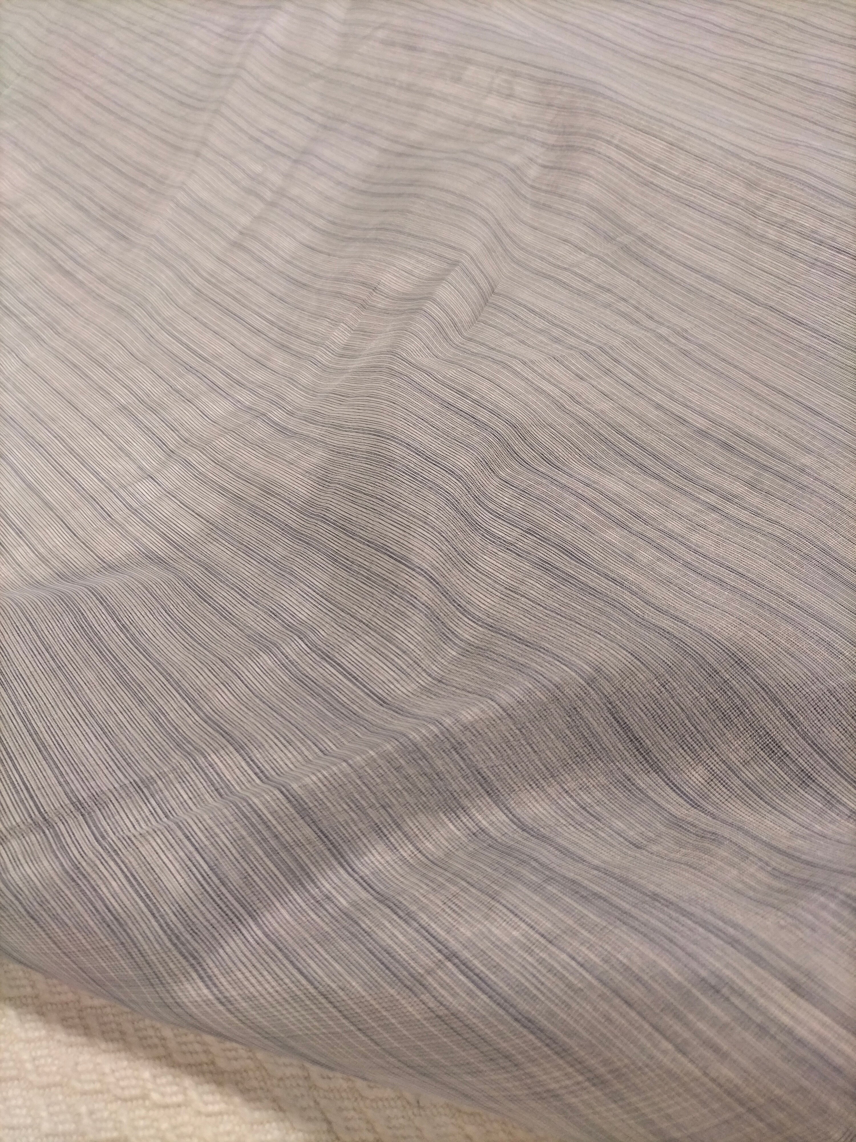 Tendone in organza grigia a righe - alto 320 cm