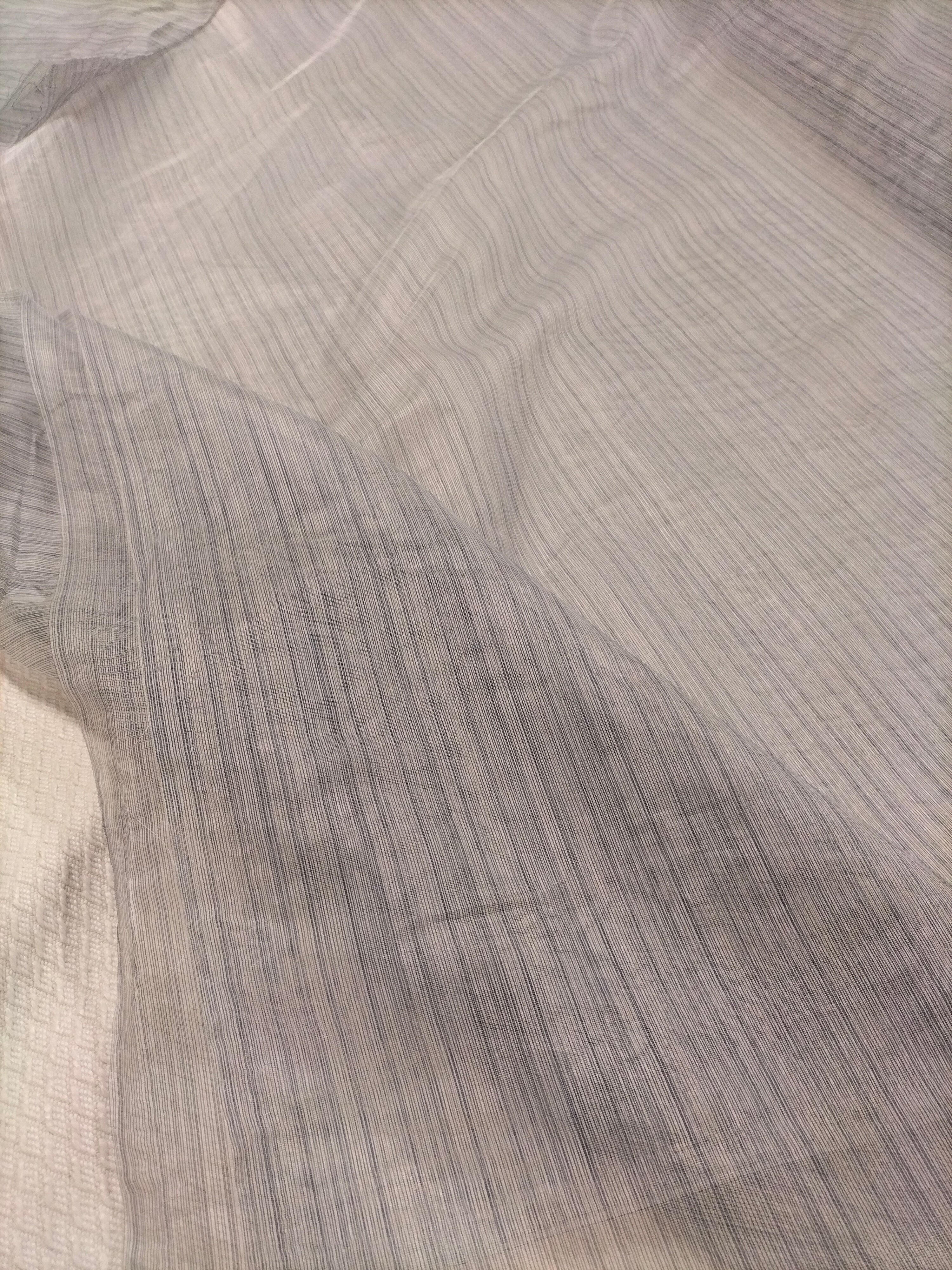 Tendone in organza grigia a righe - alto 320 cm