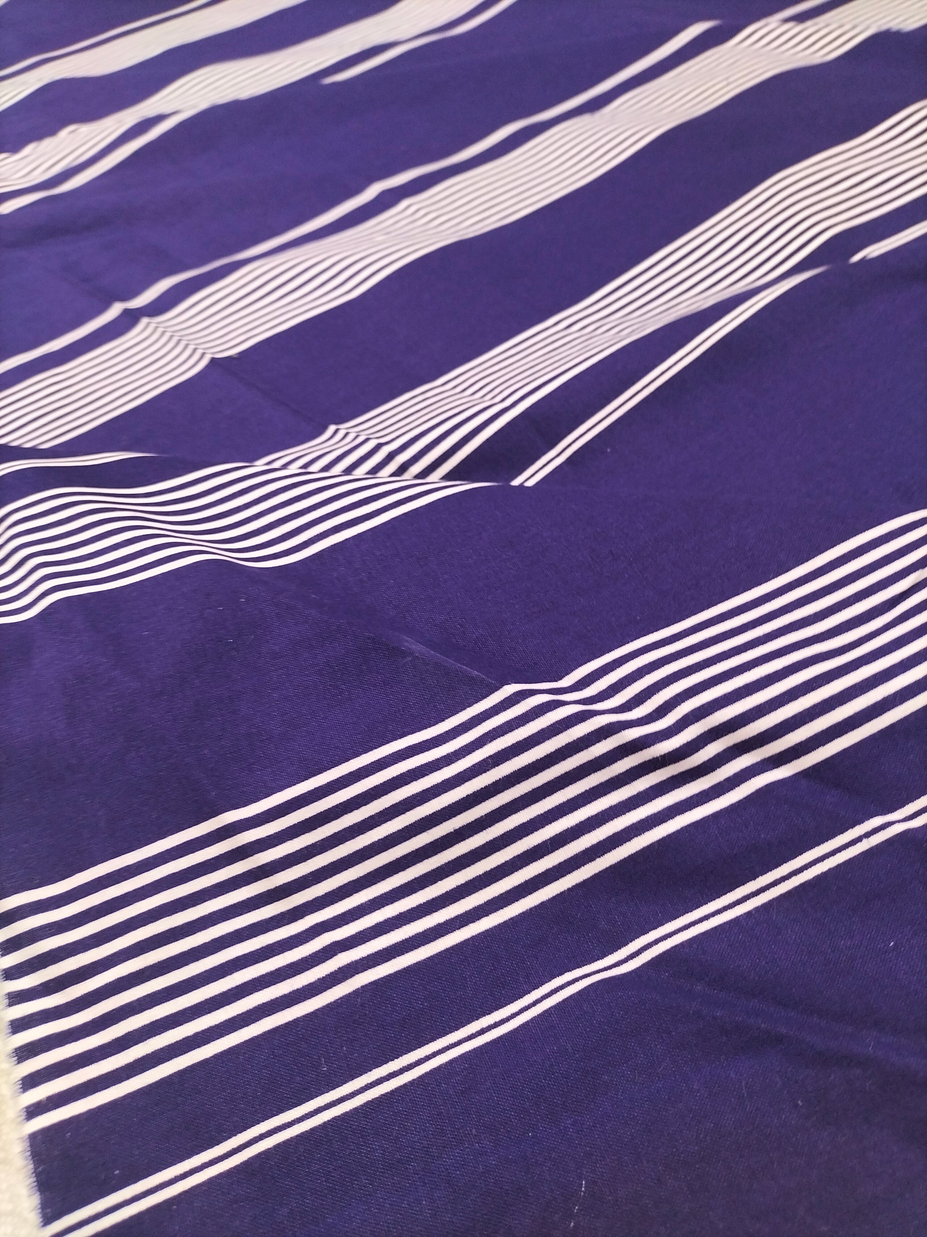 Cotone vintage (1991) svedese Boras a righe blu e bianche