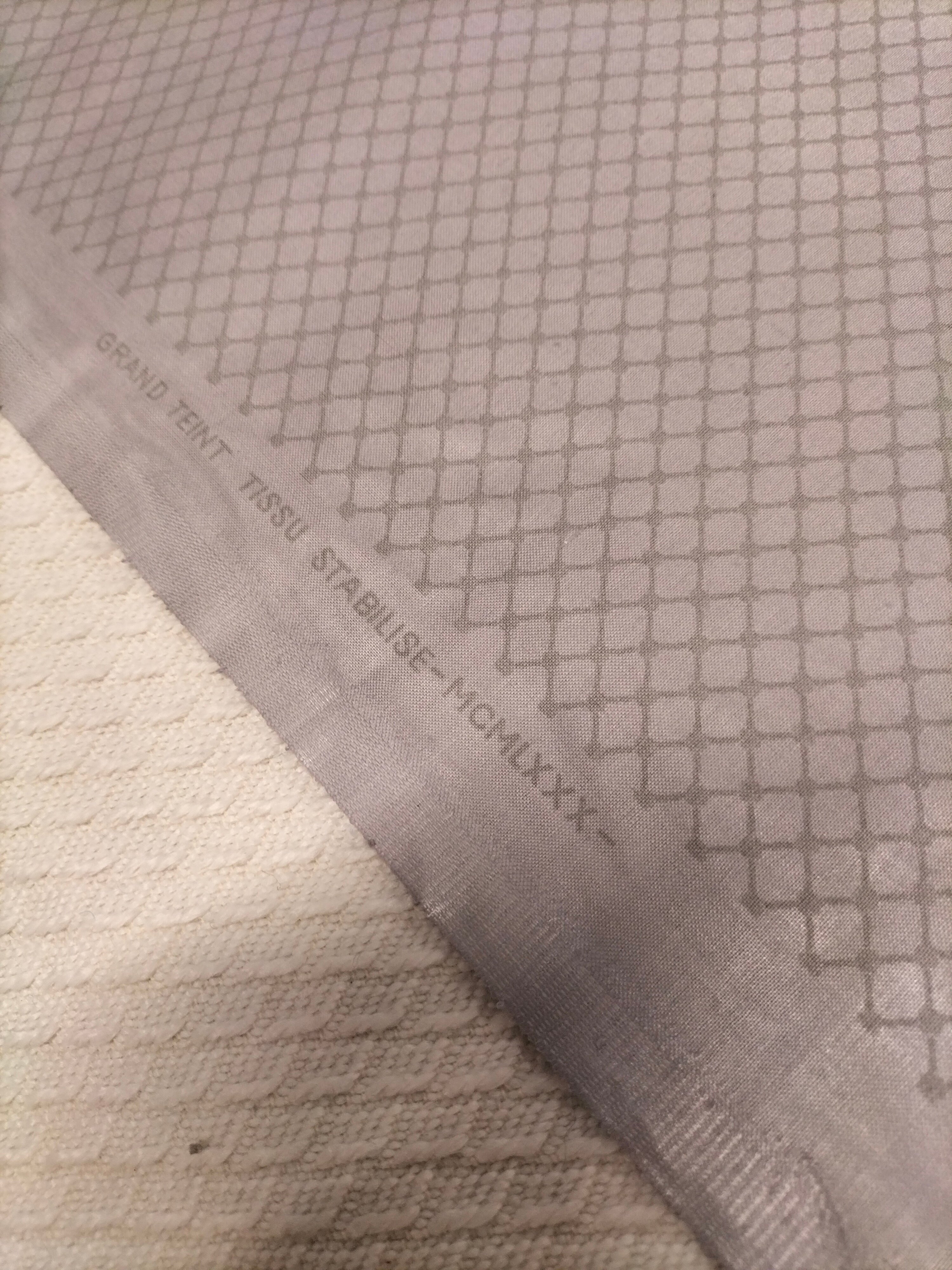 Cotone vintage francese grigio Romanex de Boussac "Impression D'Art"