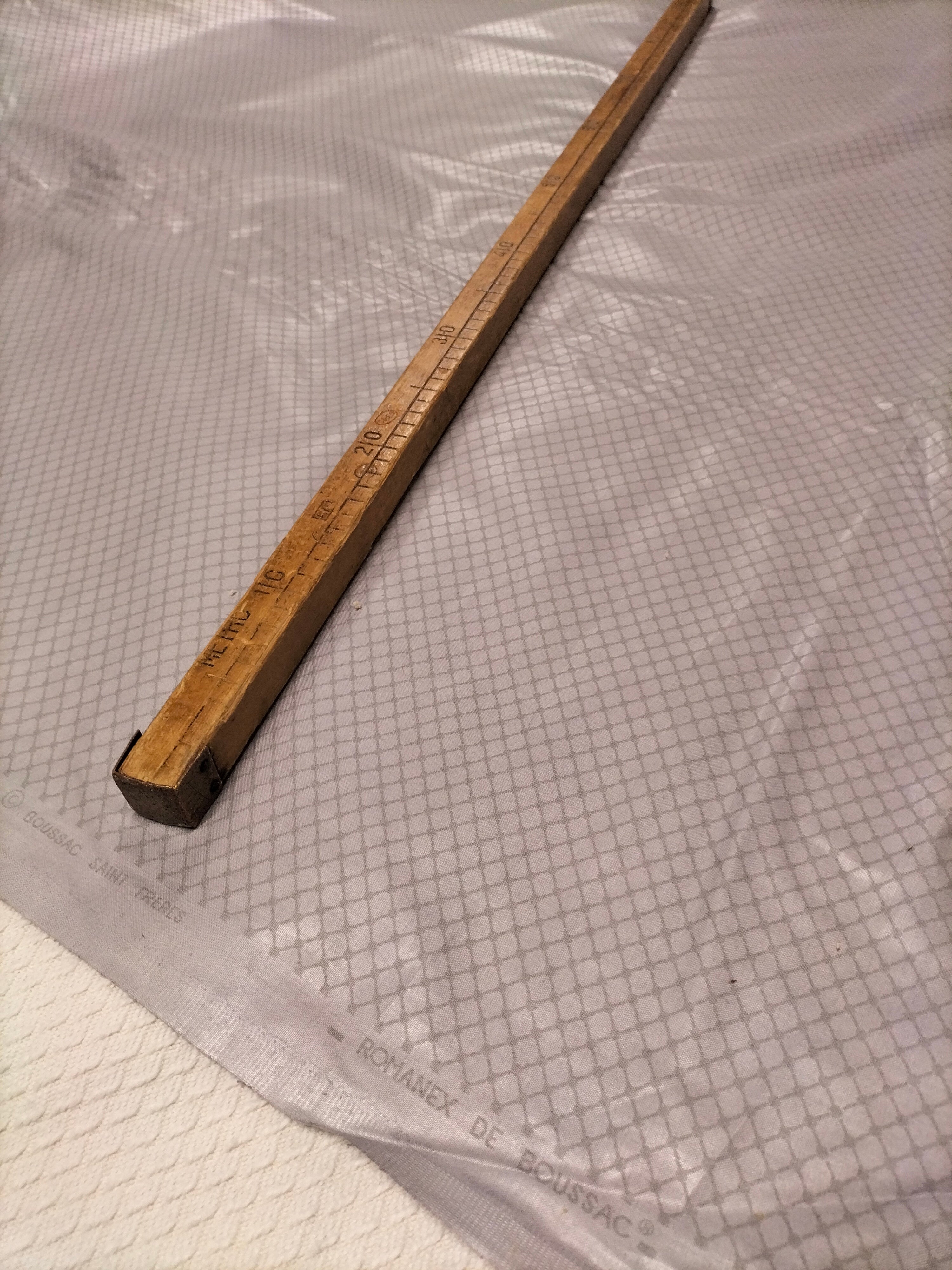 Cotone vintage francese grigio Romanex de Boussac "Impression D'Art"