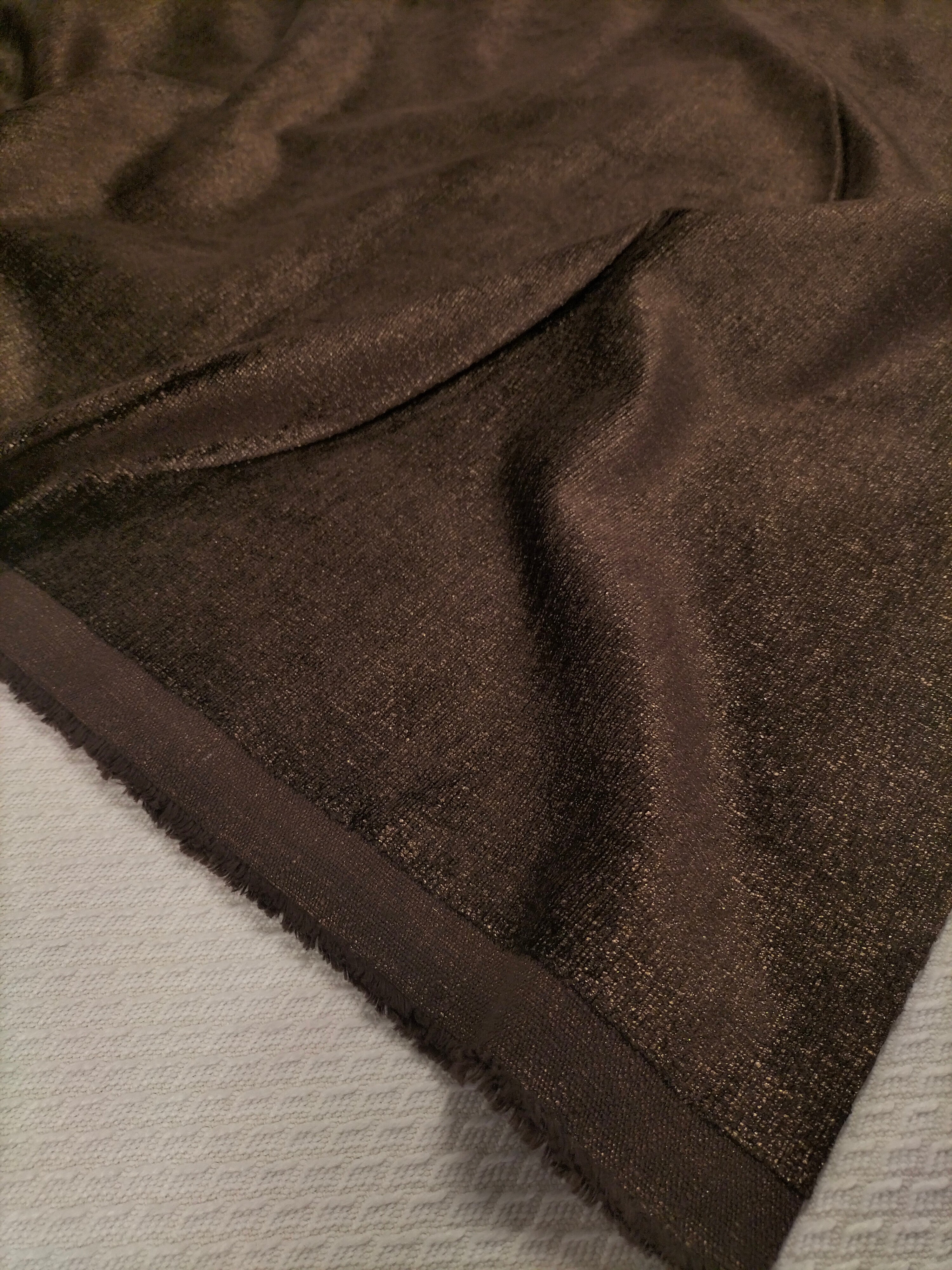 Lussuoso velluto marrone scuro brillante 190 x 145 cm