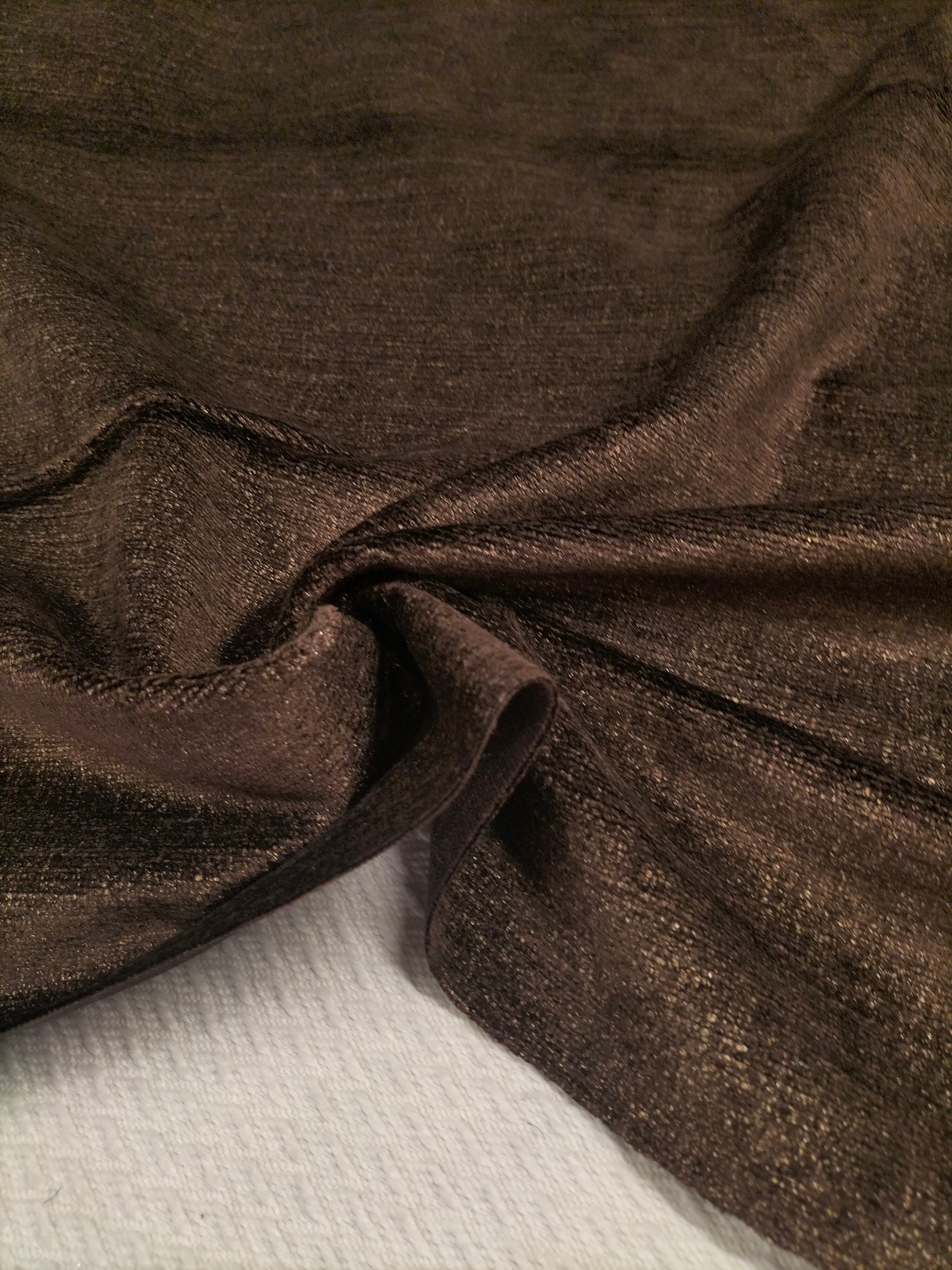 Lussuoso velluto marrone scuro brillante 190 x 145 cm