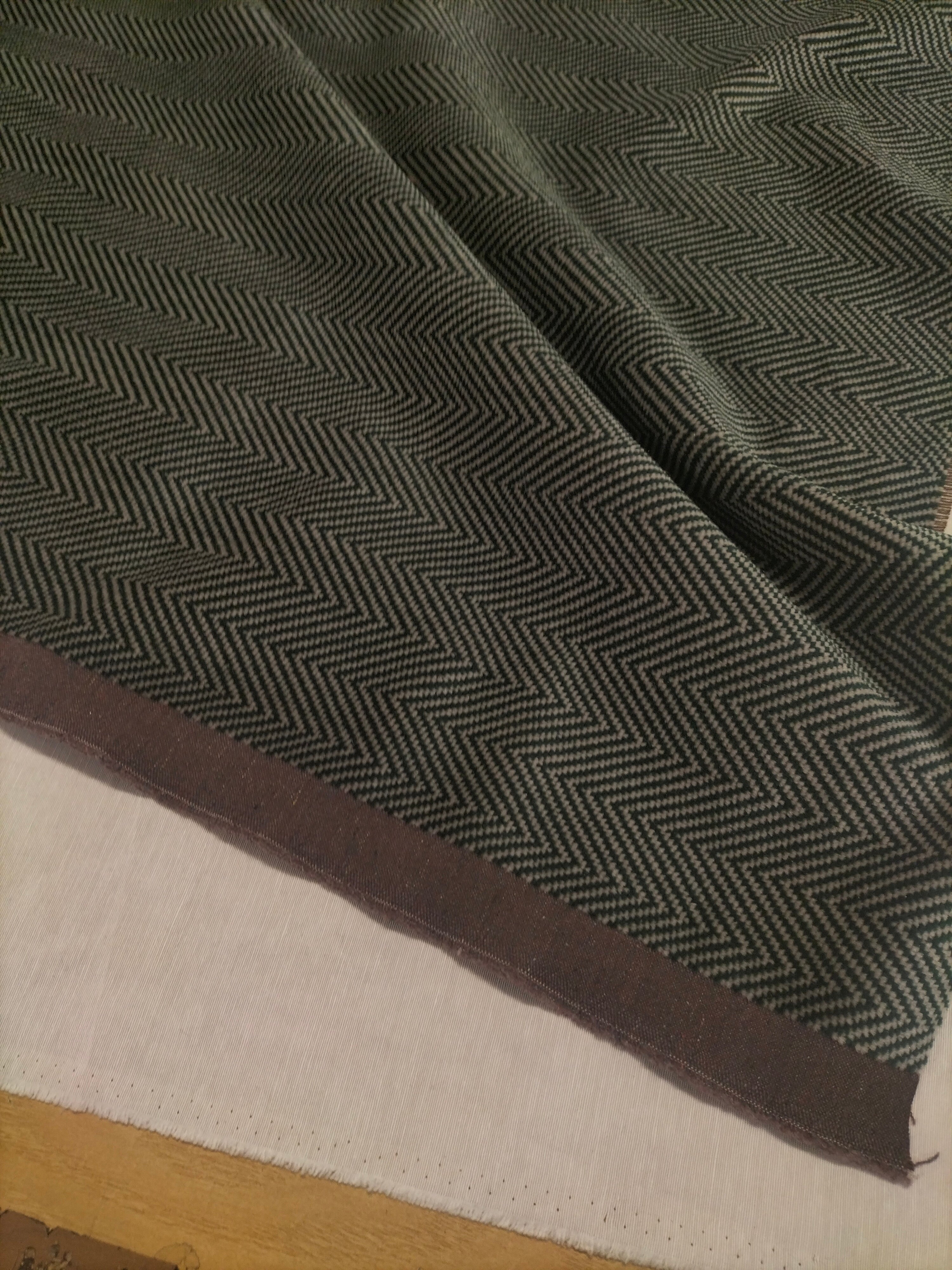 Velluto verde scuro fantasia a rombi