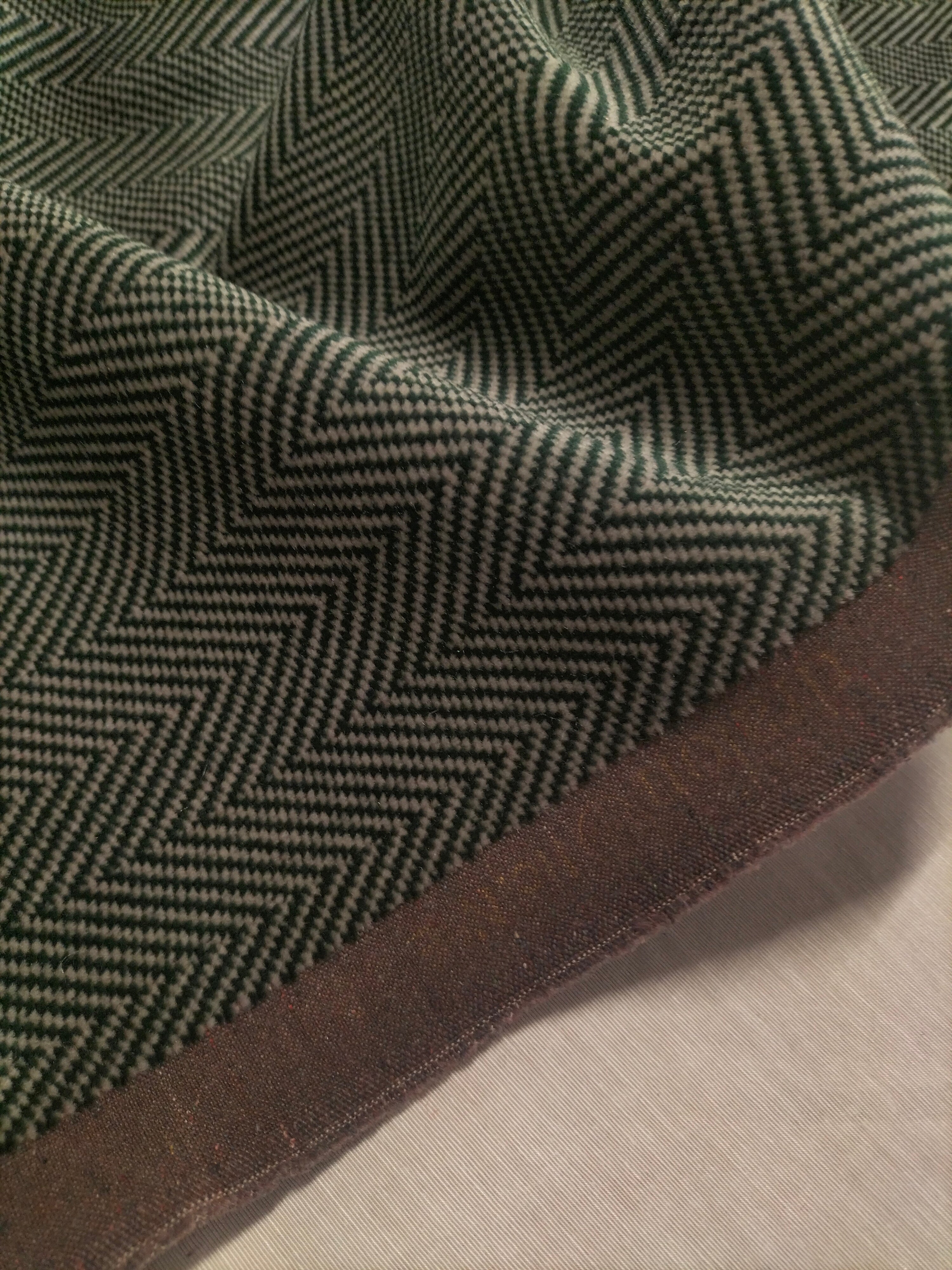 Velluto verde scuro fantasia a rombi