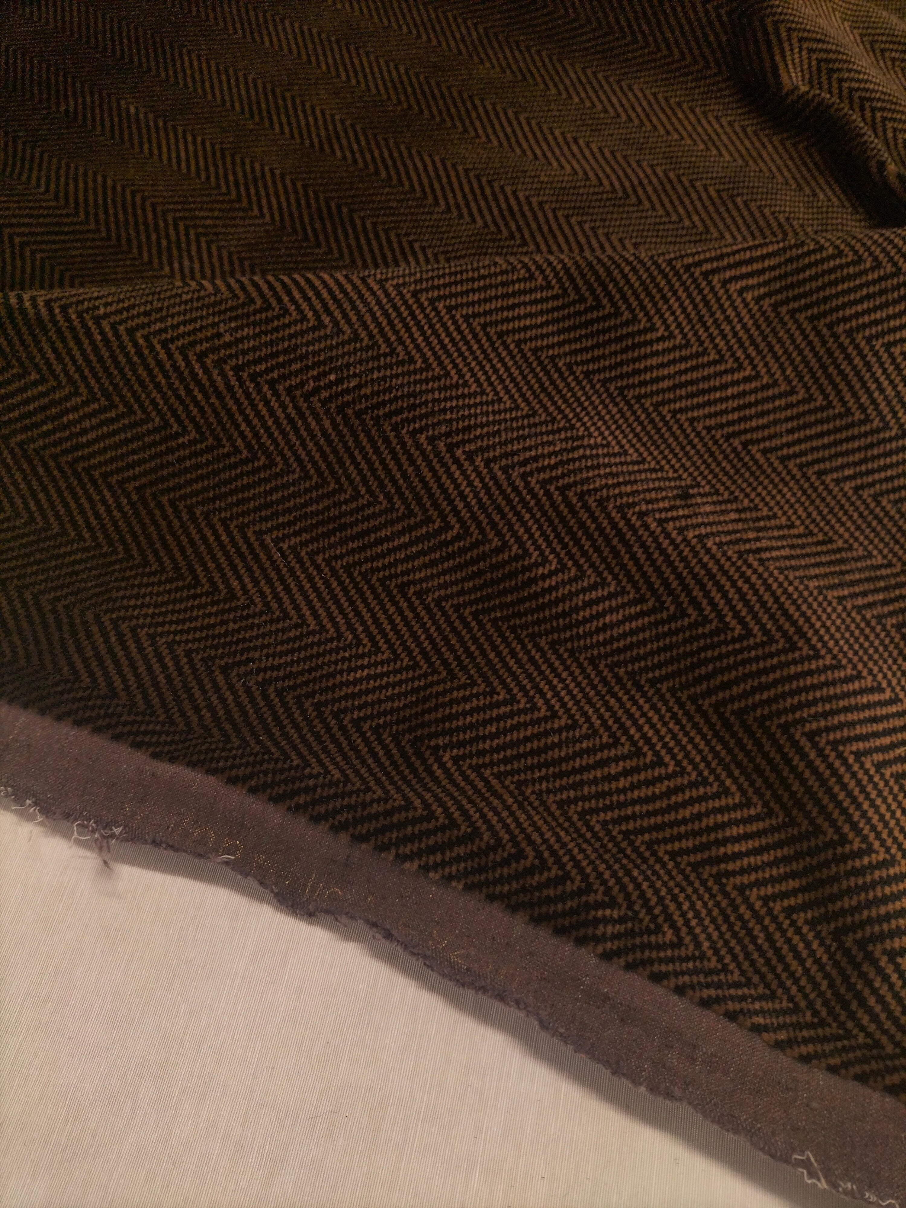 Pregiato velluto marrone Herringbone