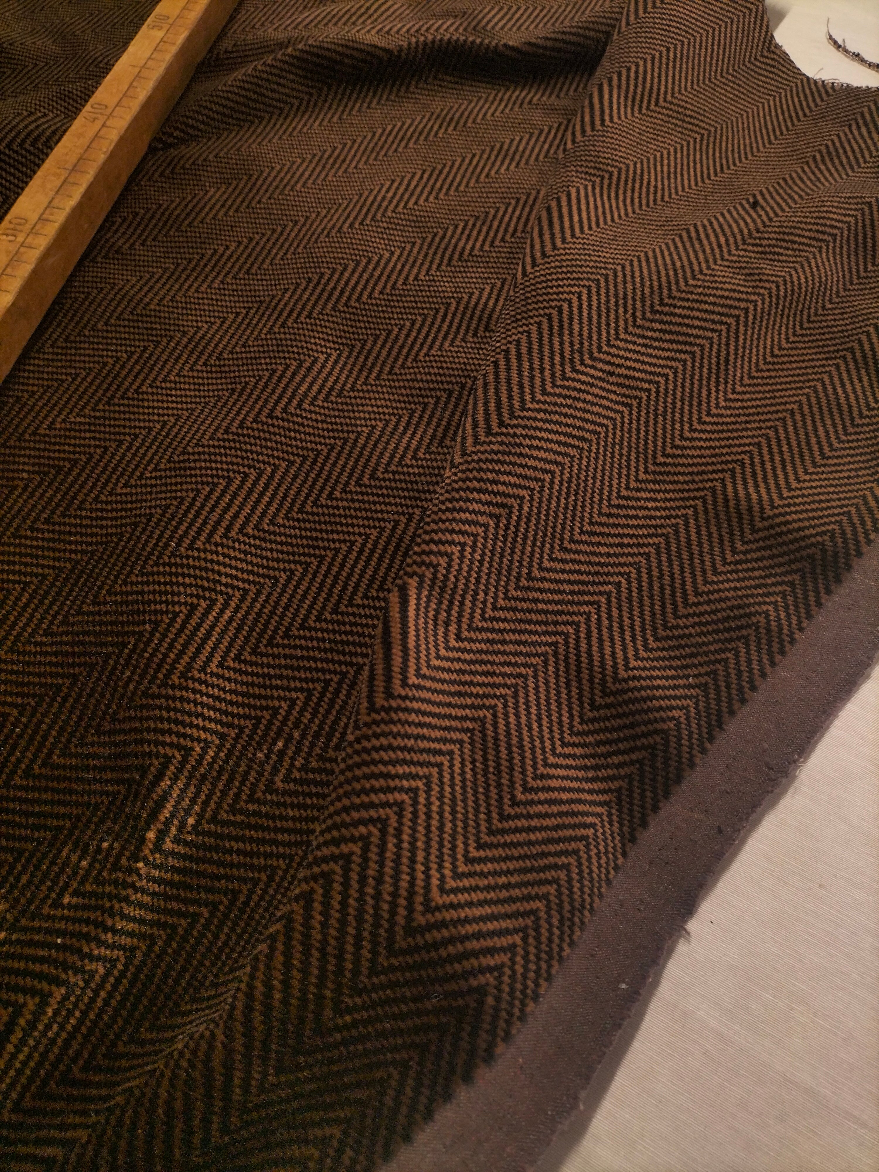 Pregiato velluto marrone Herringbone
