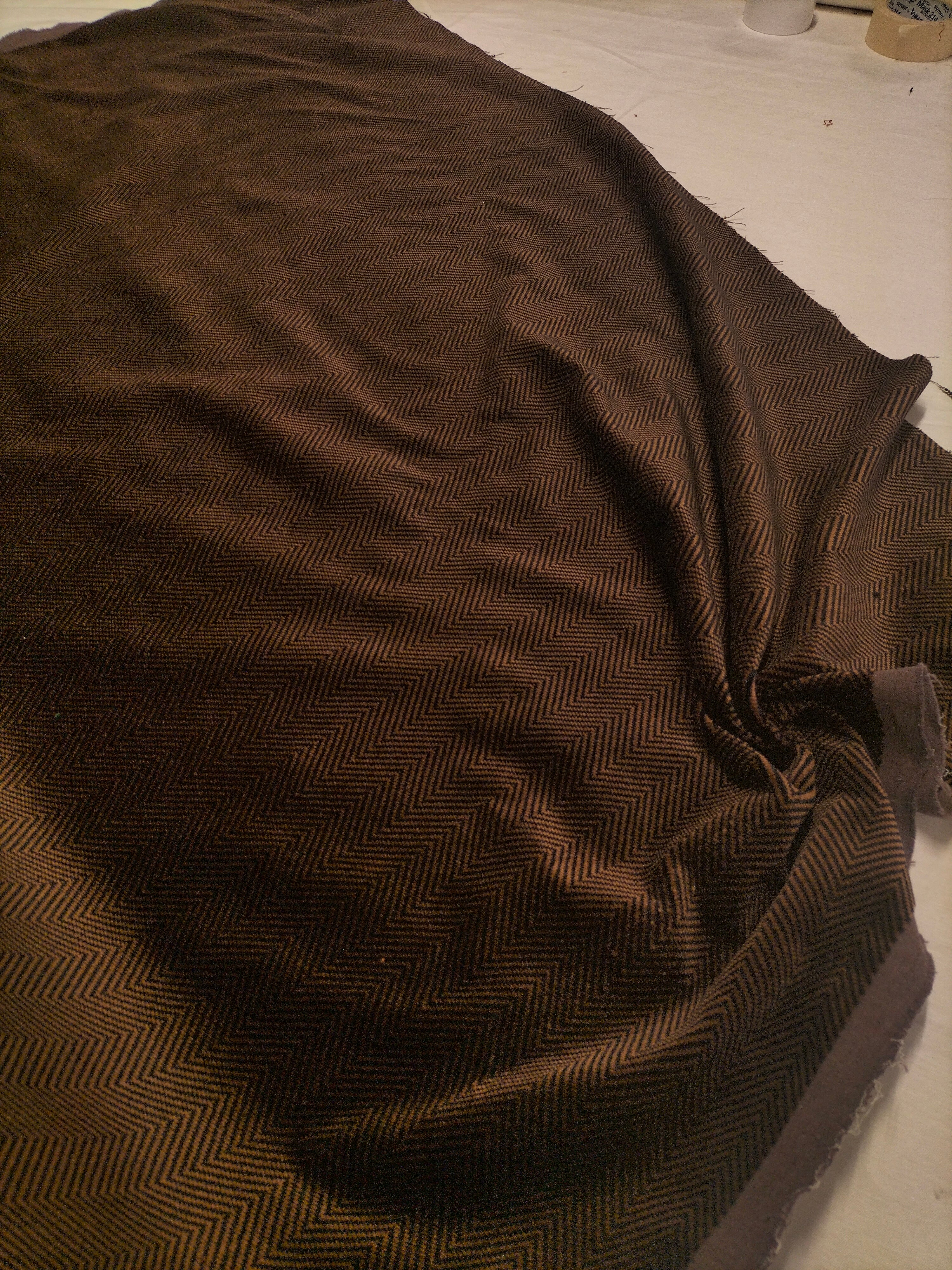 Pregiato velluto marrone Herringbone