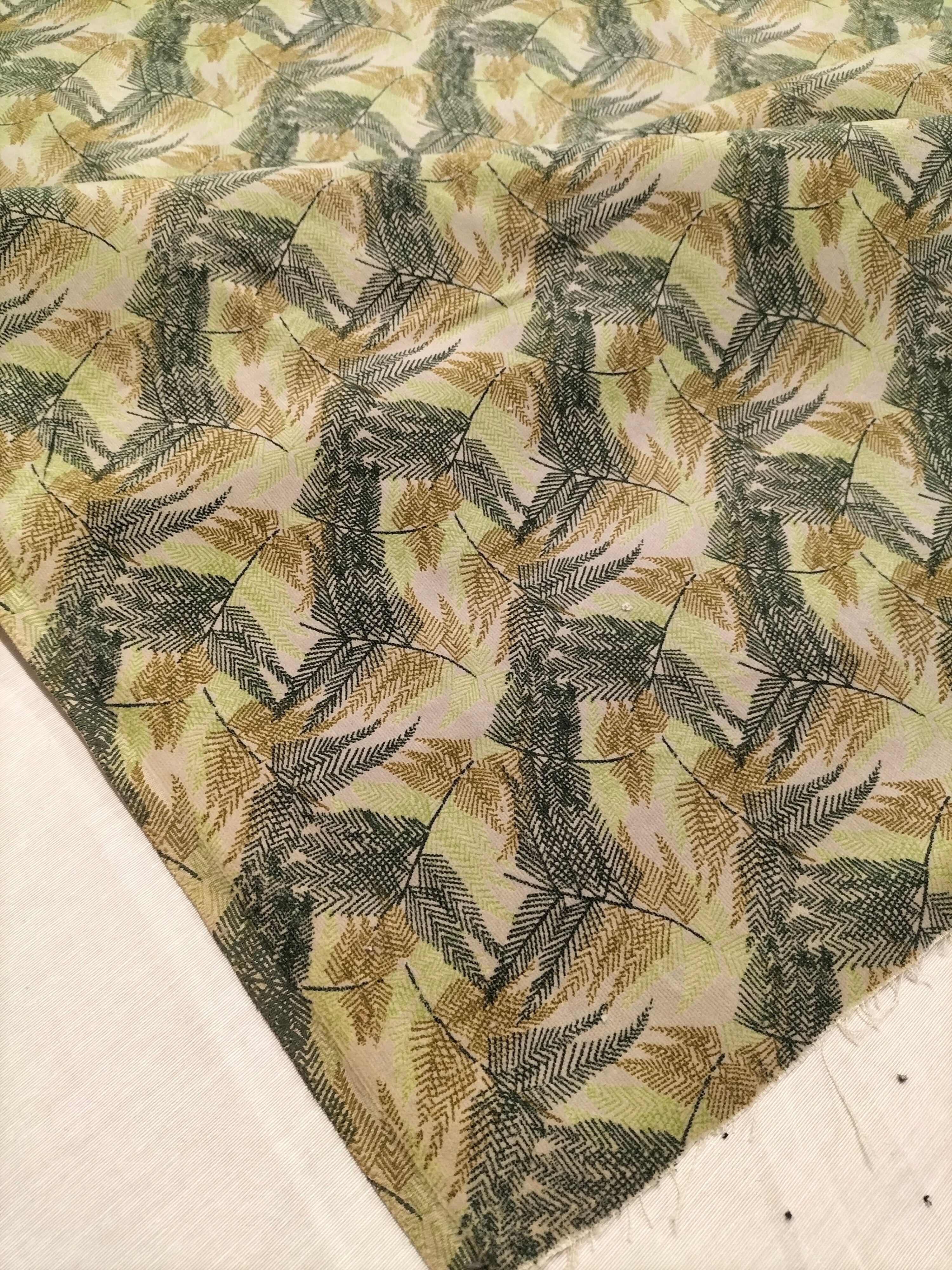 Pregiato velluto fantasia foliage