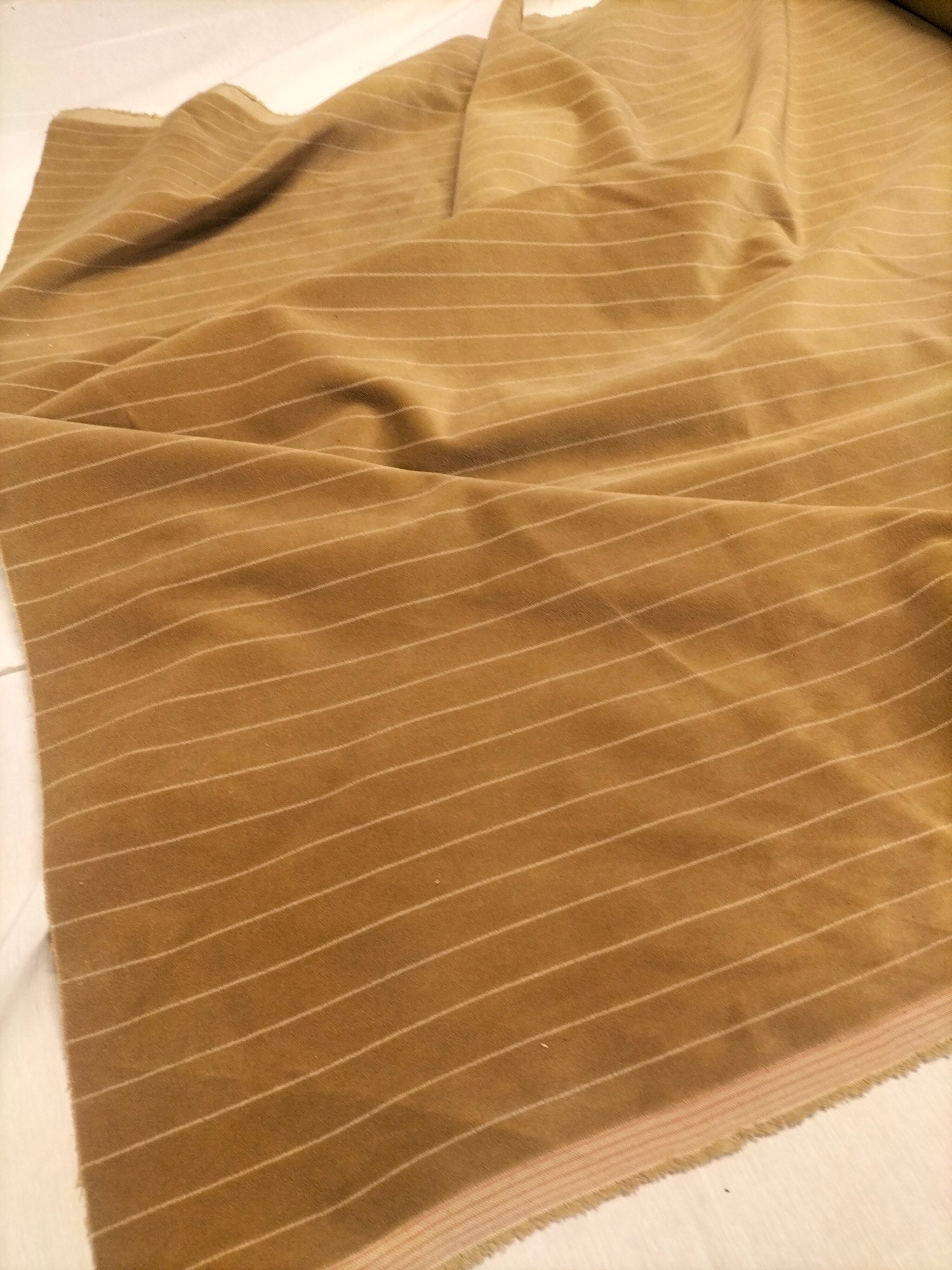Pregiato velluto color beige a righe by Enzo degli Angiuoni
