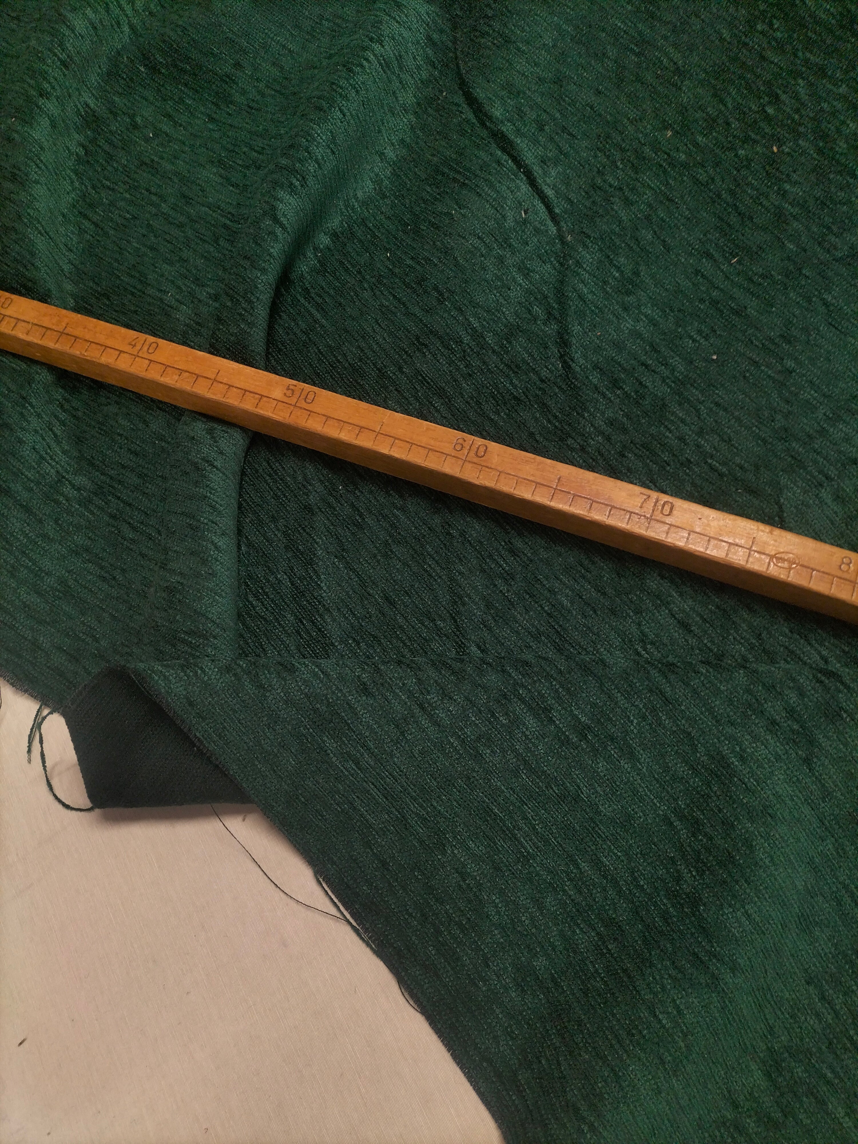 Tessuto d'arredo verde - manifattura del lusso - alto 140 cm