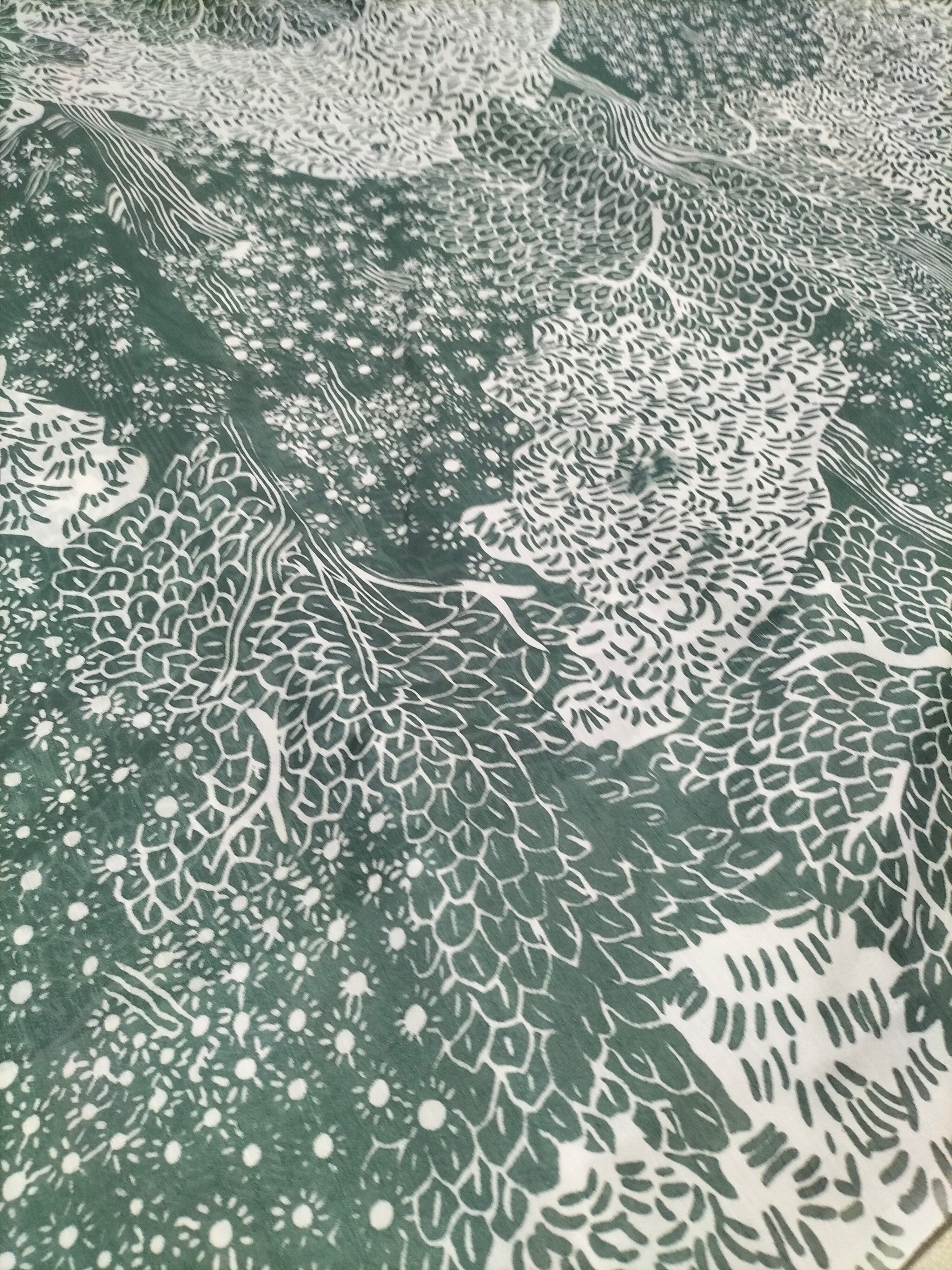 Tendone verde vintage Bassetti in fantasia - alto 300 cm