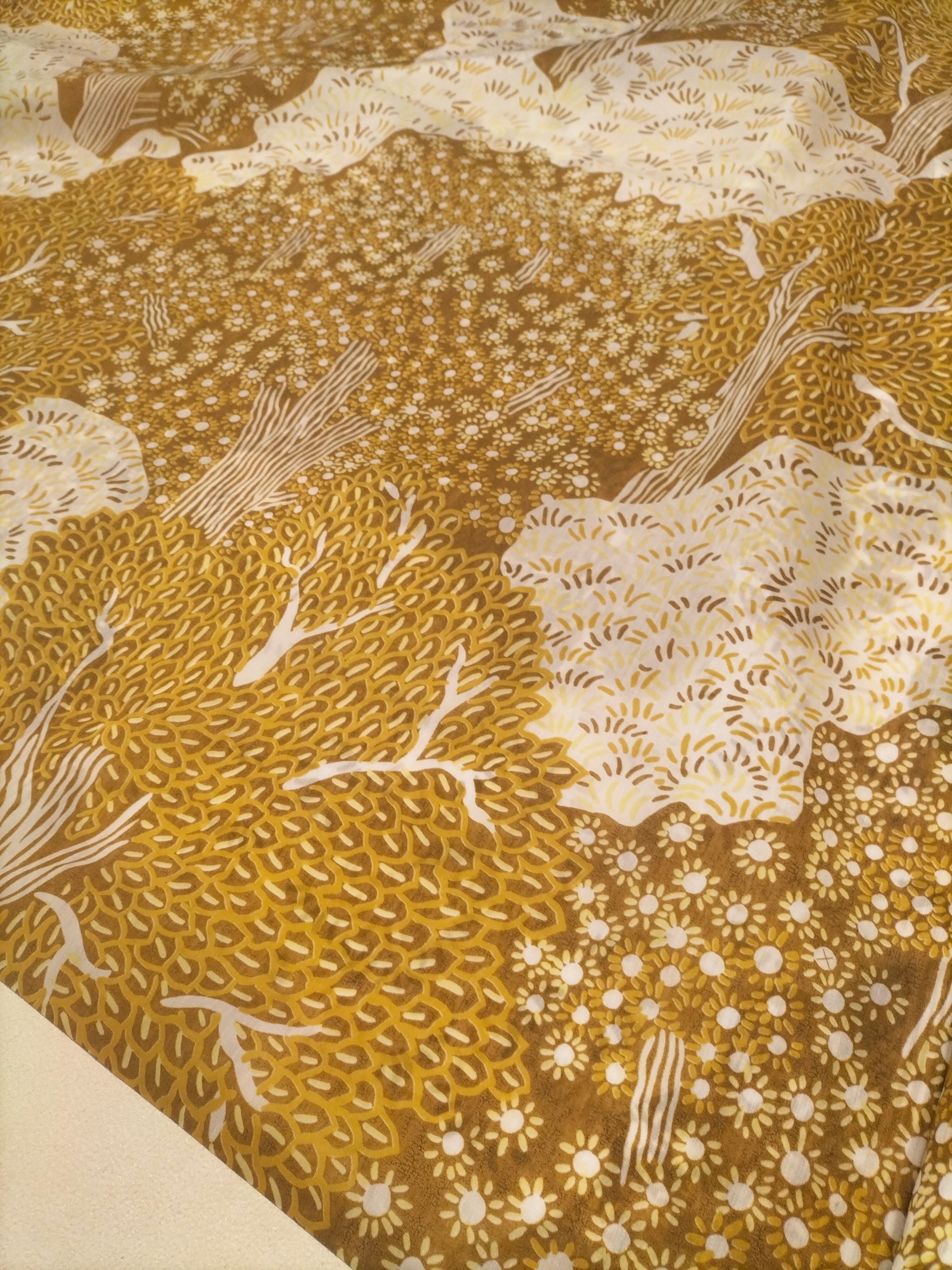 Tendone marrone chiaro vintage Bassetti in fantasia - alto 300 cm