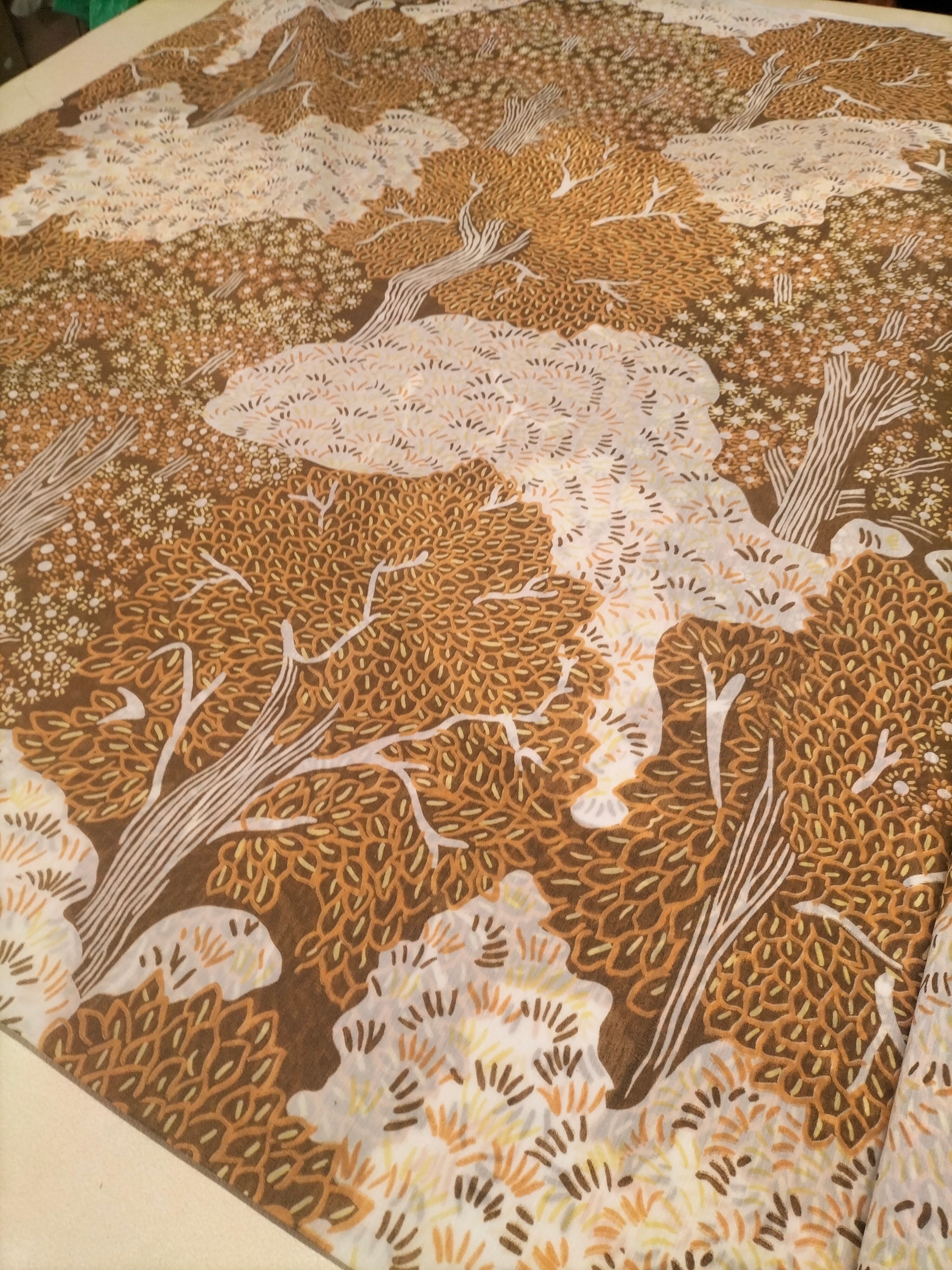 Tendone marrone vintage Bassetti in fantasia - alto 300 cm