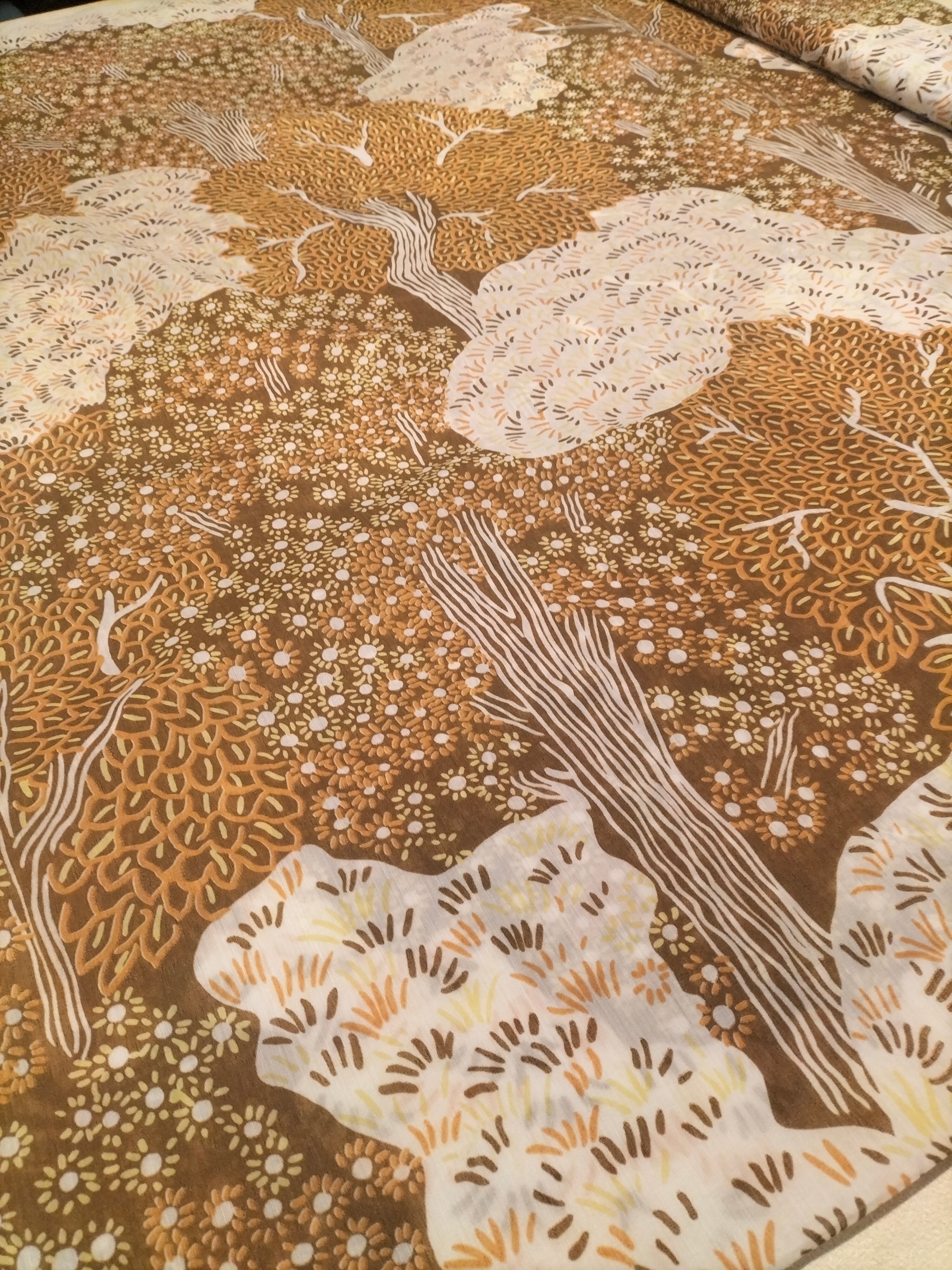 Tendone marrone vintage Bassetti in fantasia - alto 300 cm