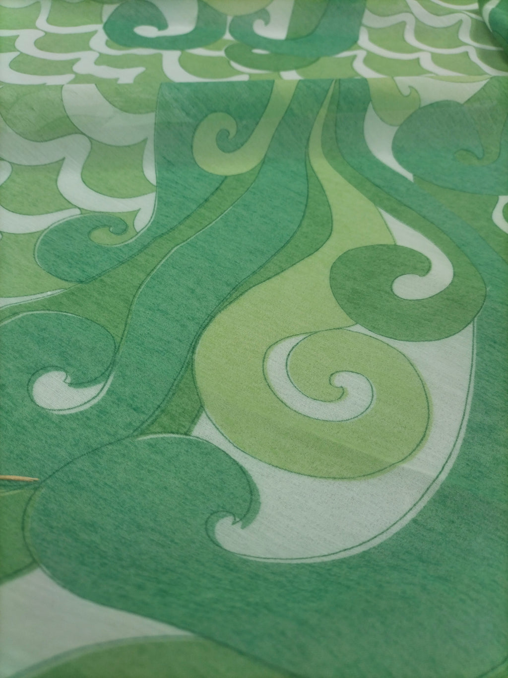 Tendone vintage verde in fantasia 300 x 210cm