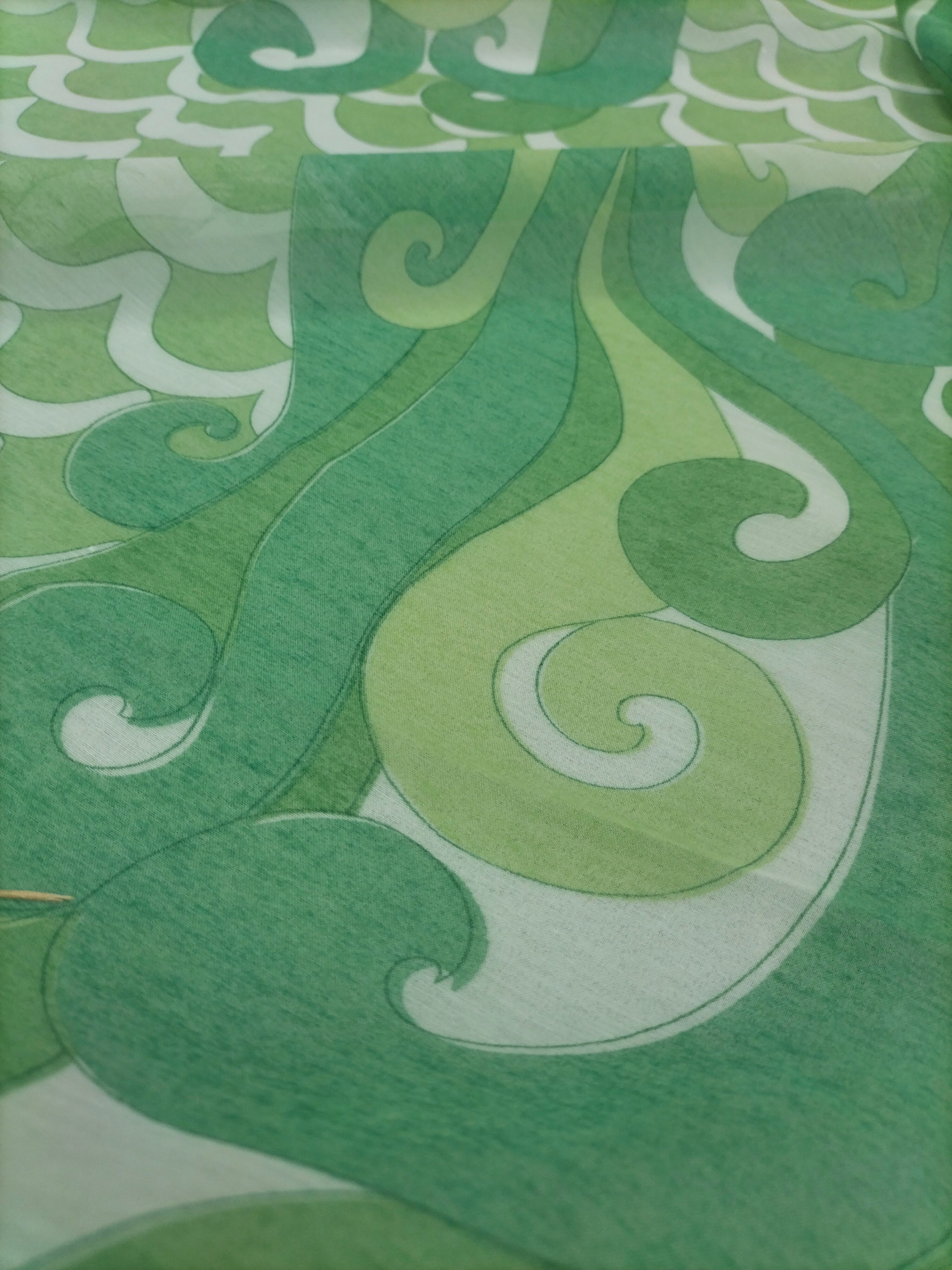 Tendone vintage verde in fantasia 300 x 210cm