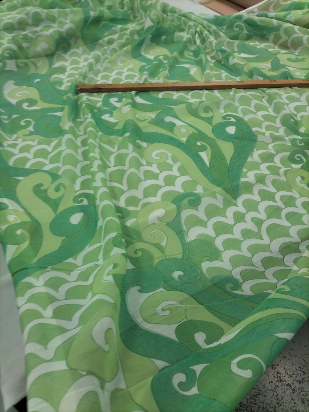 Tendone vintage verde in fantasia 300 x 210cm