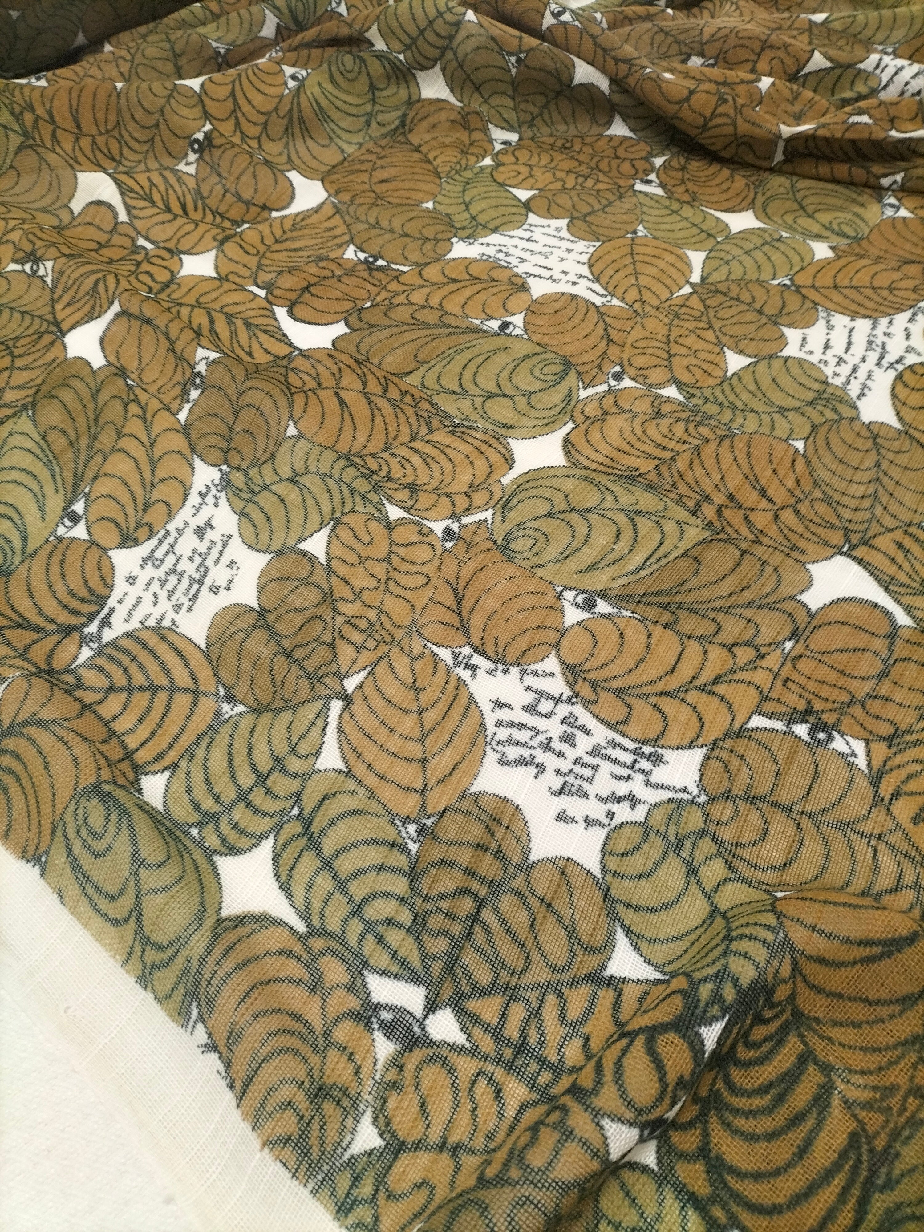 Pregiata canapa vintage anni 70' fantasia foliage