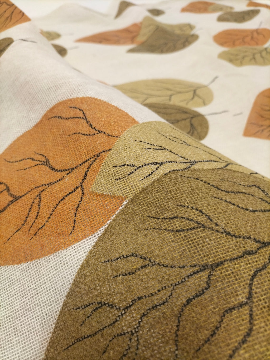 Pregiata canapa vintage anni 70' fantasia foliage