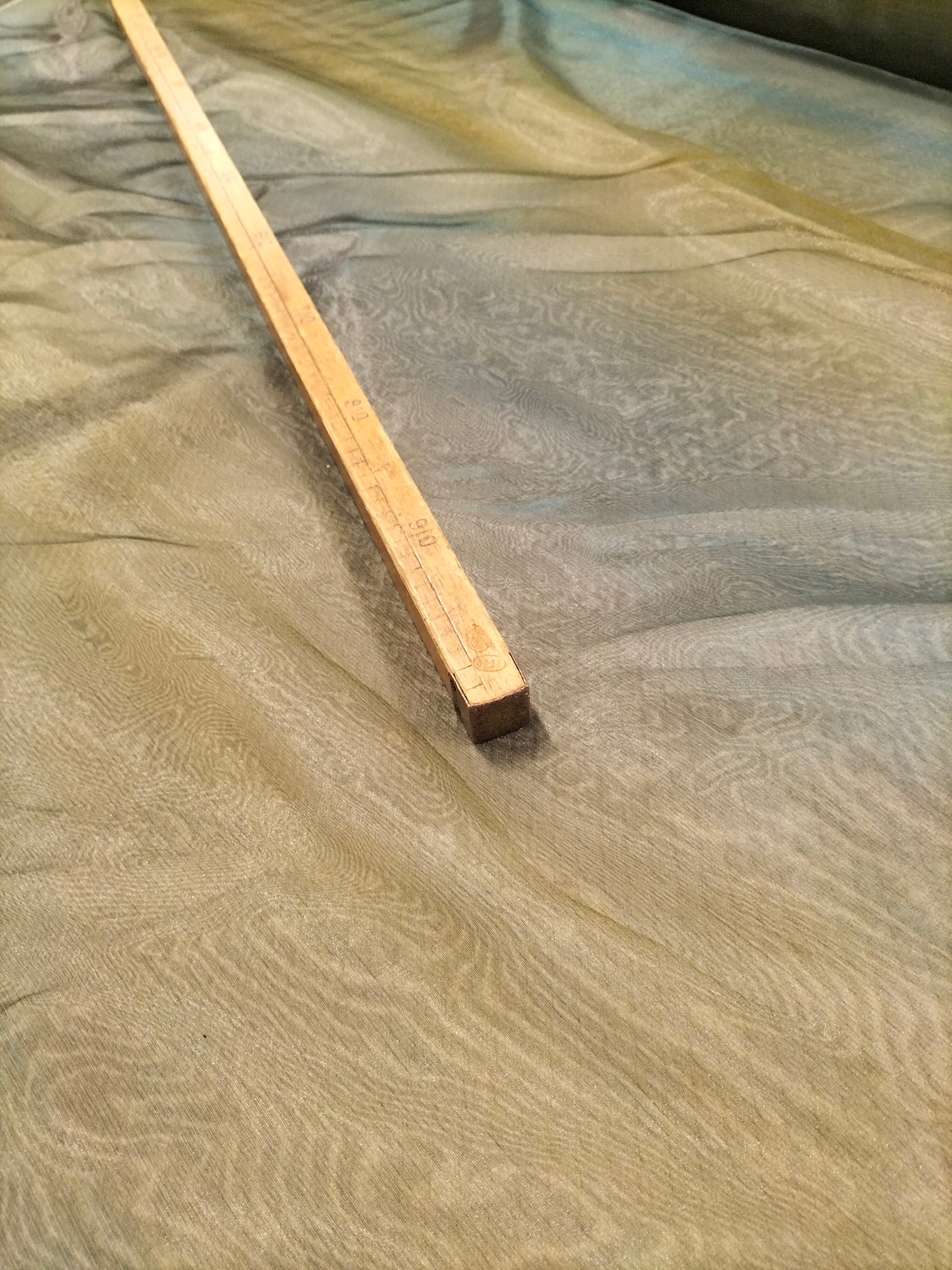 Tendone in organza bicolore oro e blu