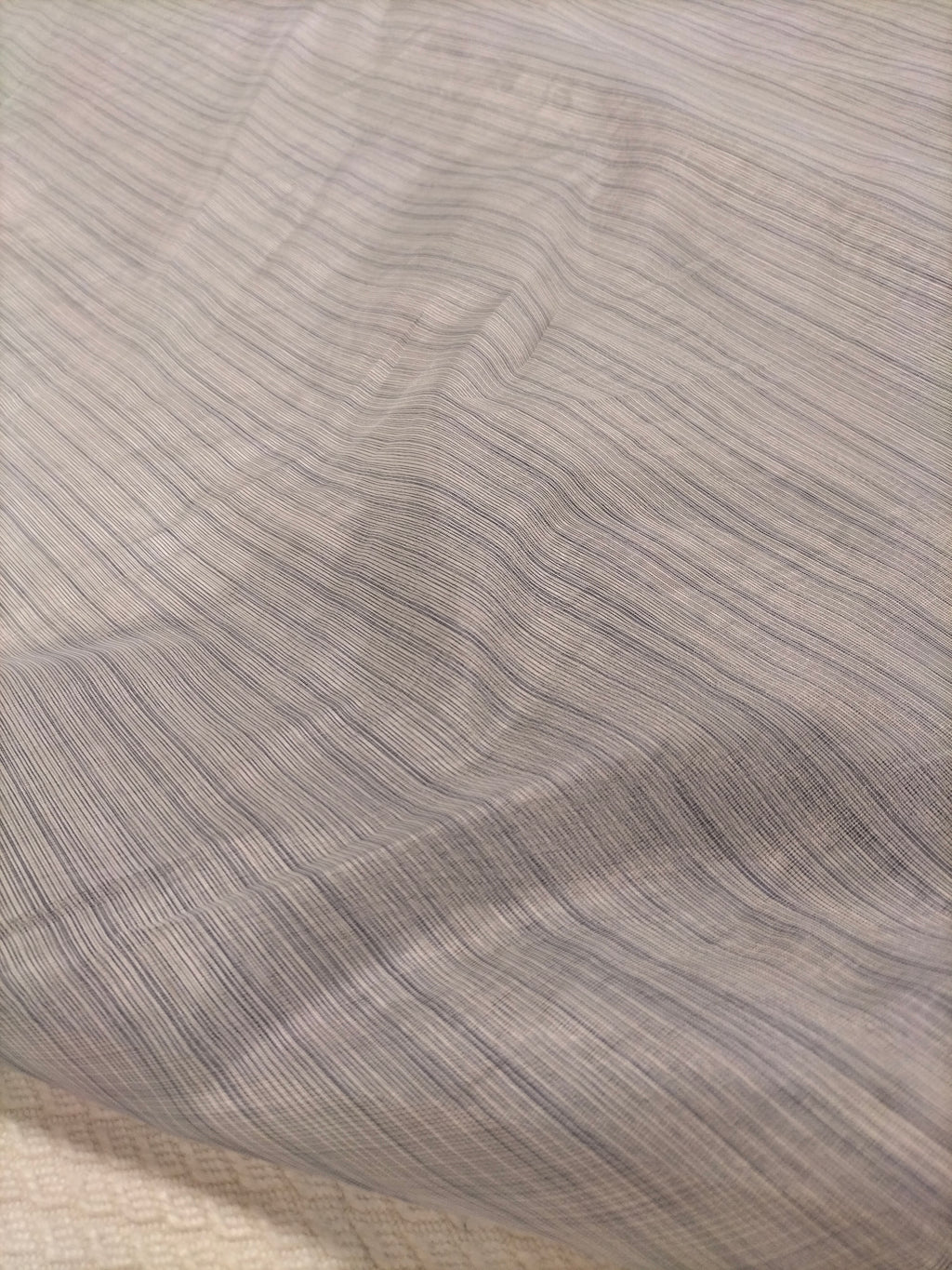 Tendone in organza grigia a righe - alto 320 cm