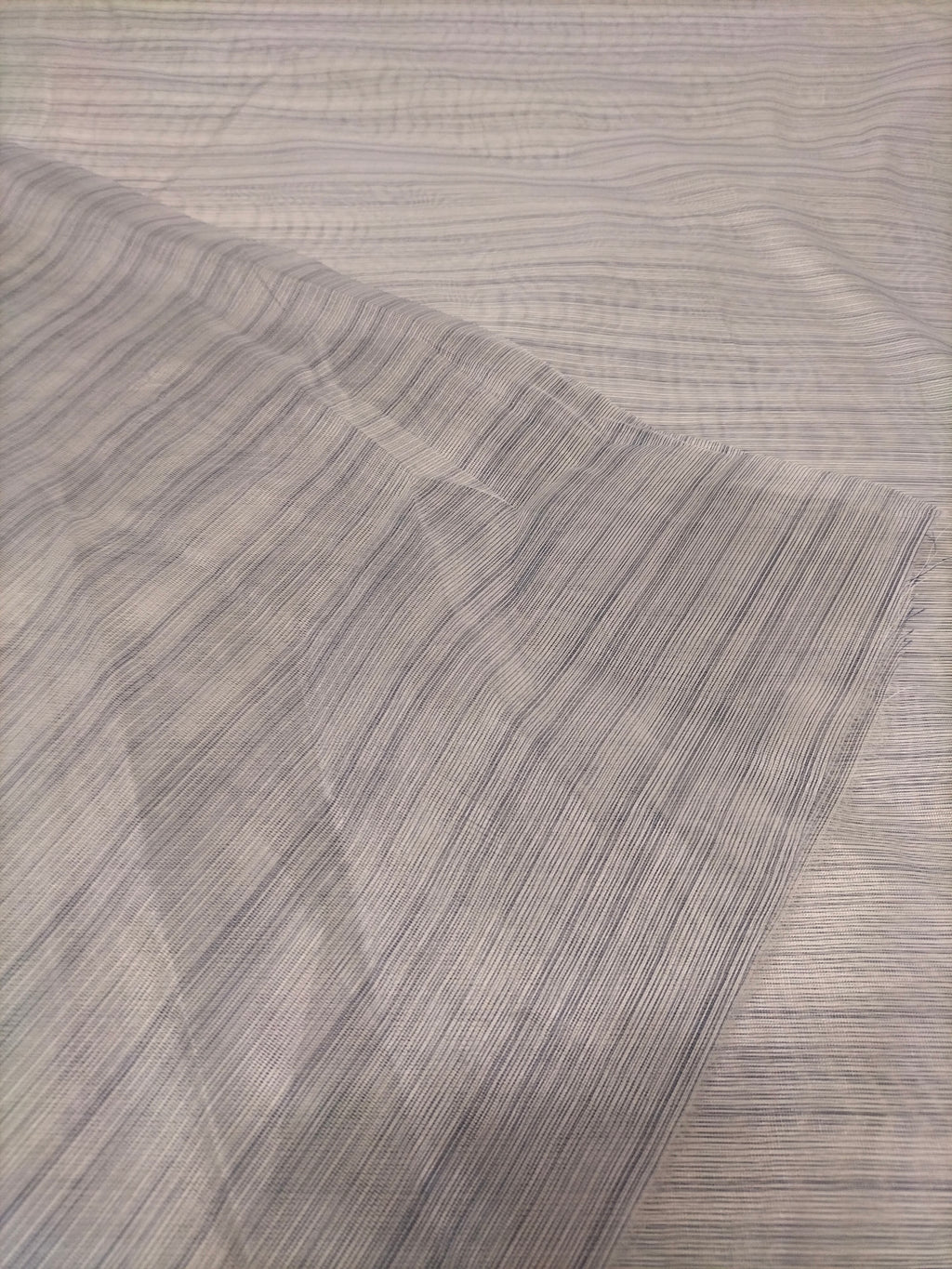 Tendone in organza grigia a righe - alto 320 cm