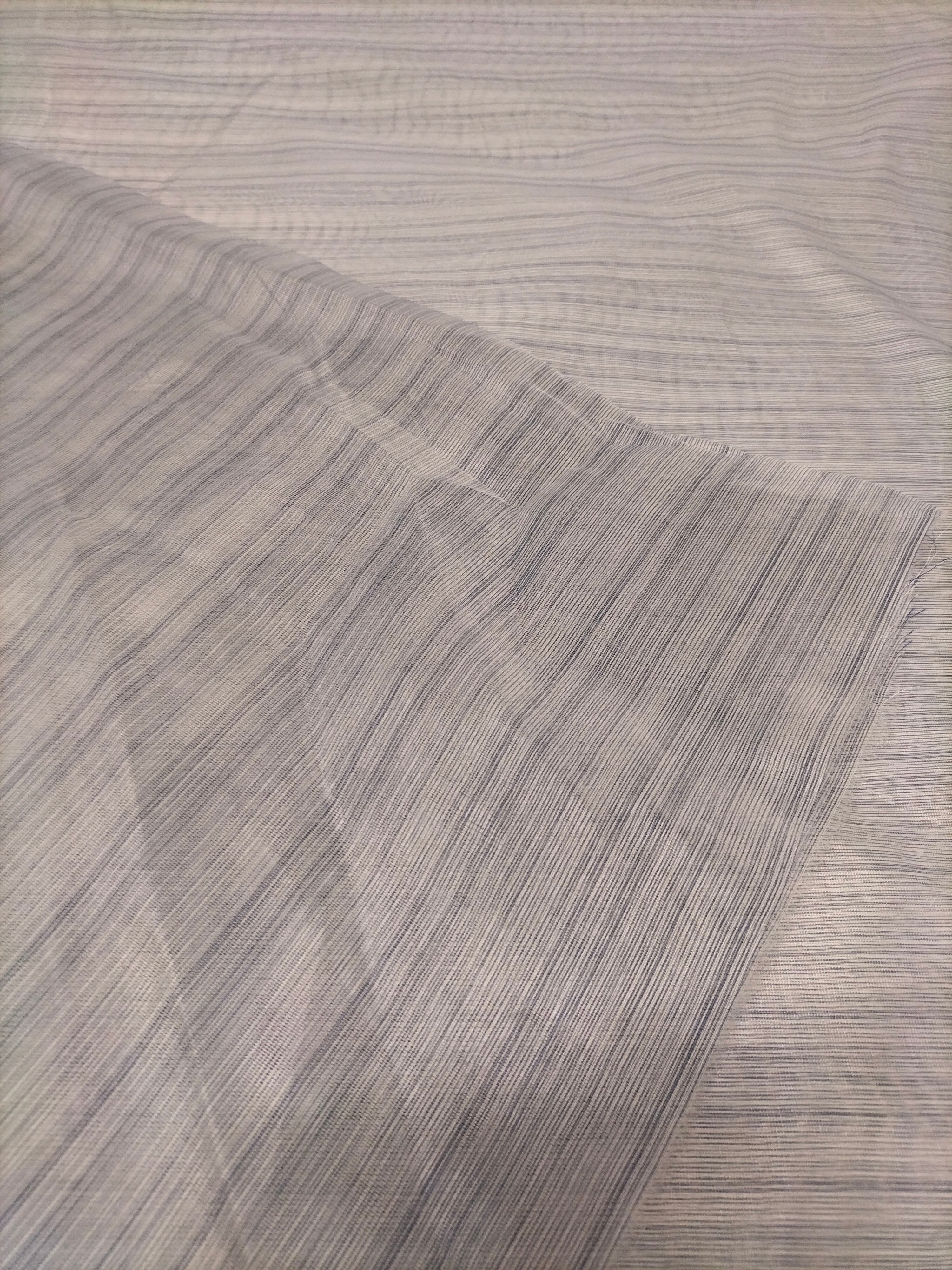 Tendone in organza grigia a righe - alto 320 cm