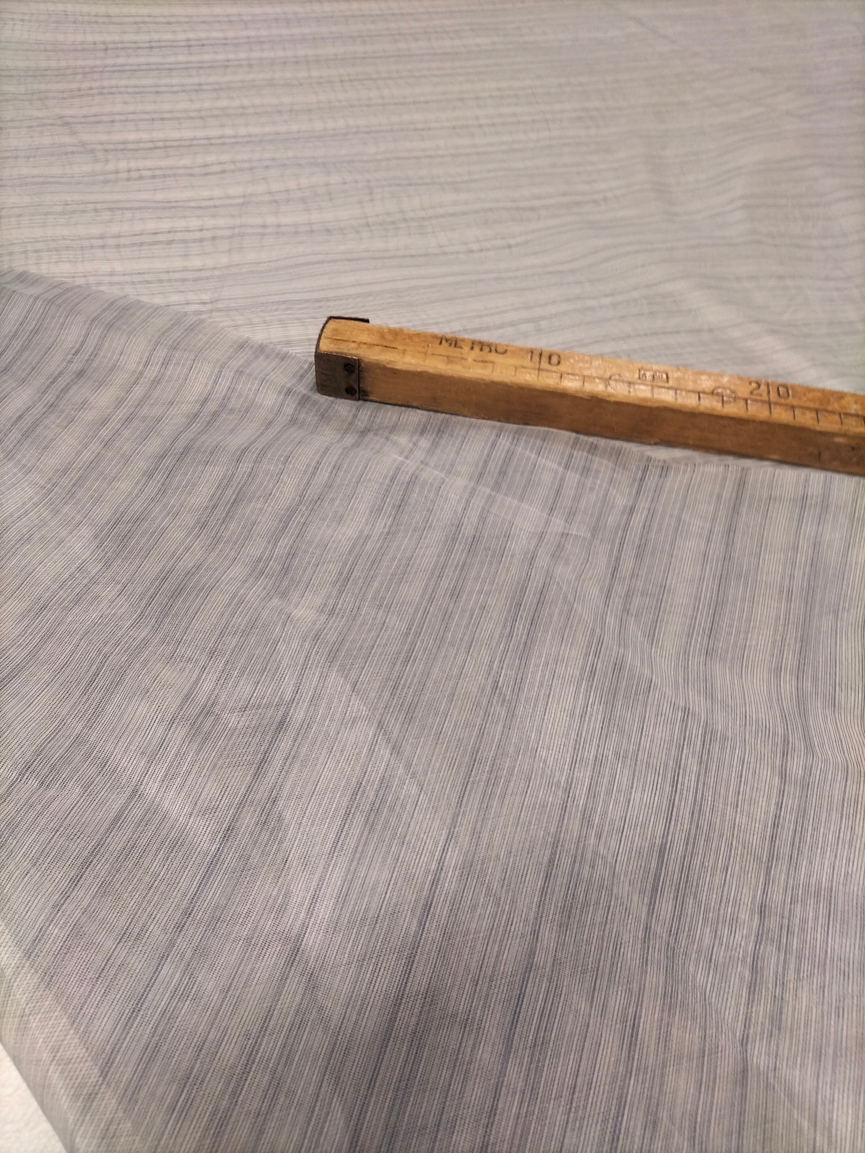 Tendone in organza grigia a righe - alto 320 cm