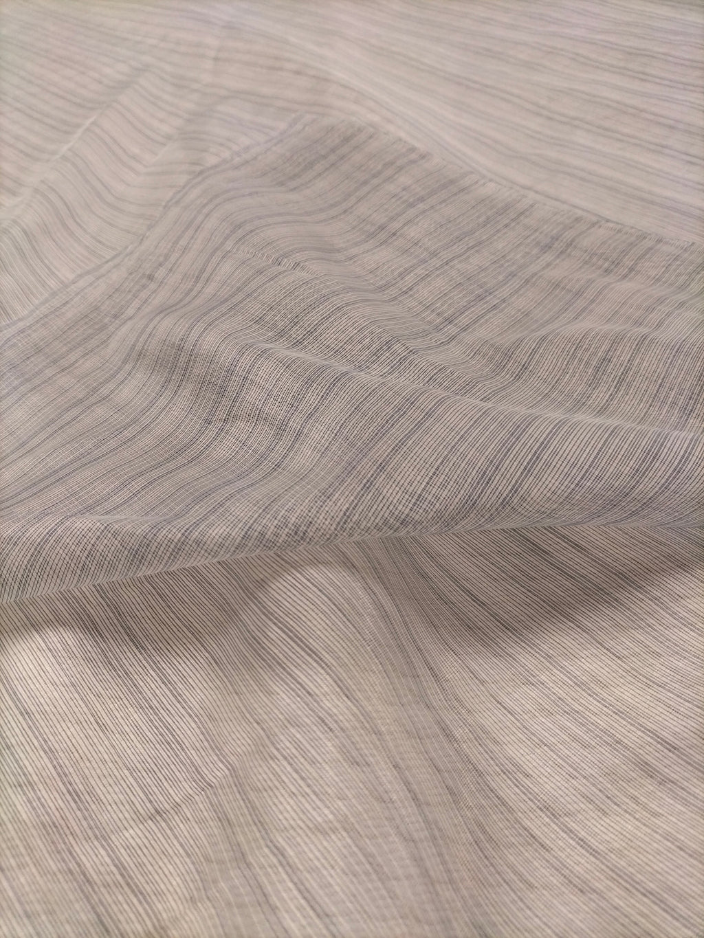 Tendone in organza grigia a righe - alto 320 cm