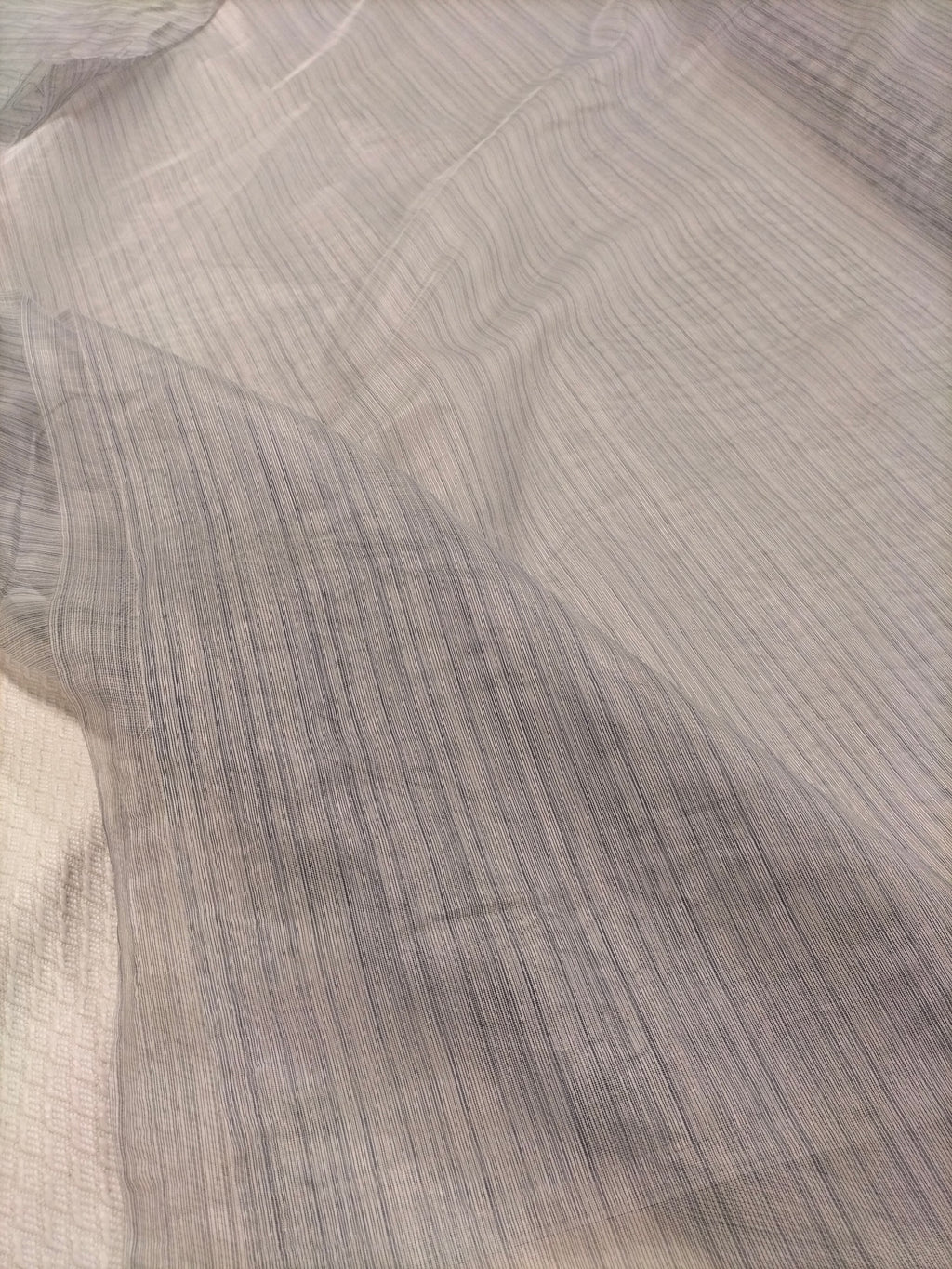 Tendone in organza grigia a righe - alto 320 cm