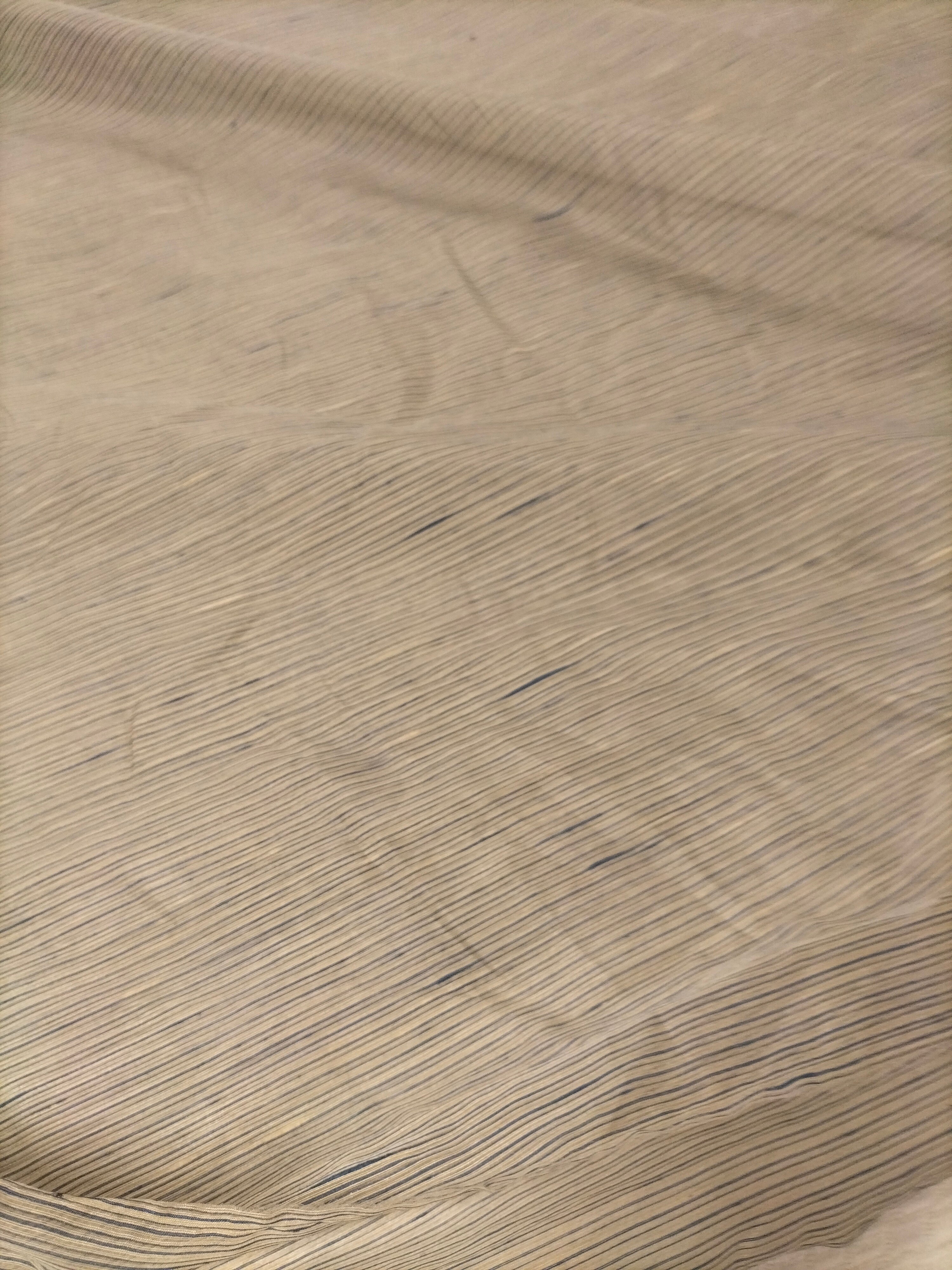 Tendone in organza grigia a righe blu - alto 320 cm