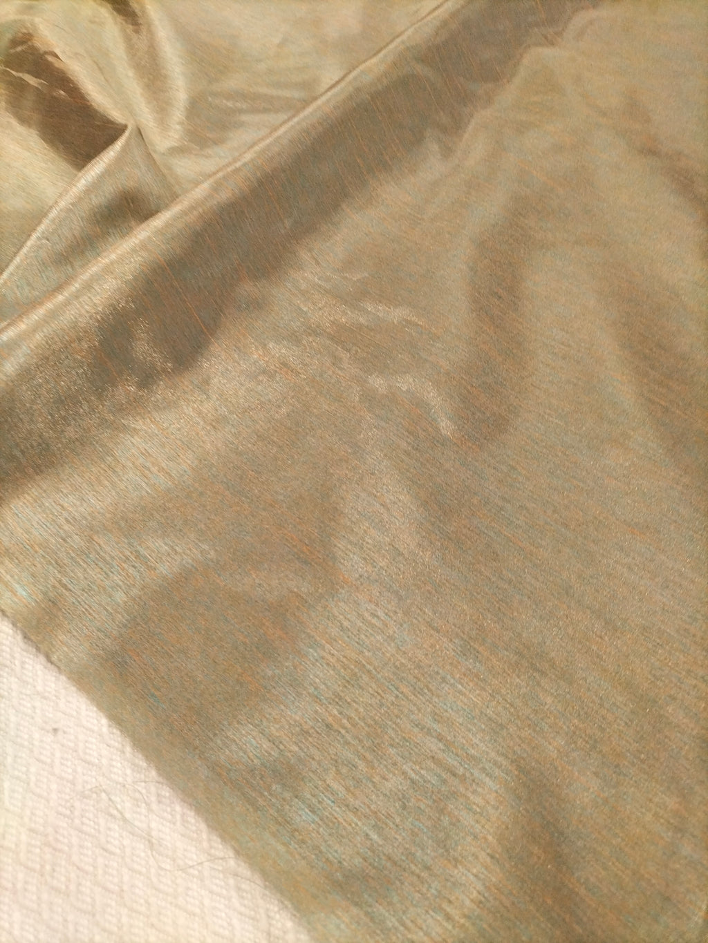 Tendone in organza cangiante verde ramato - alto 290