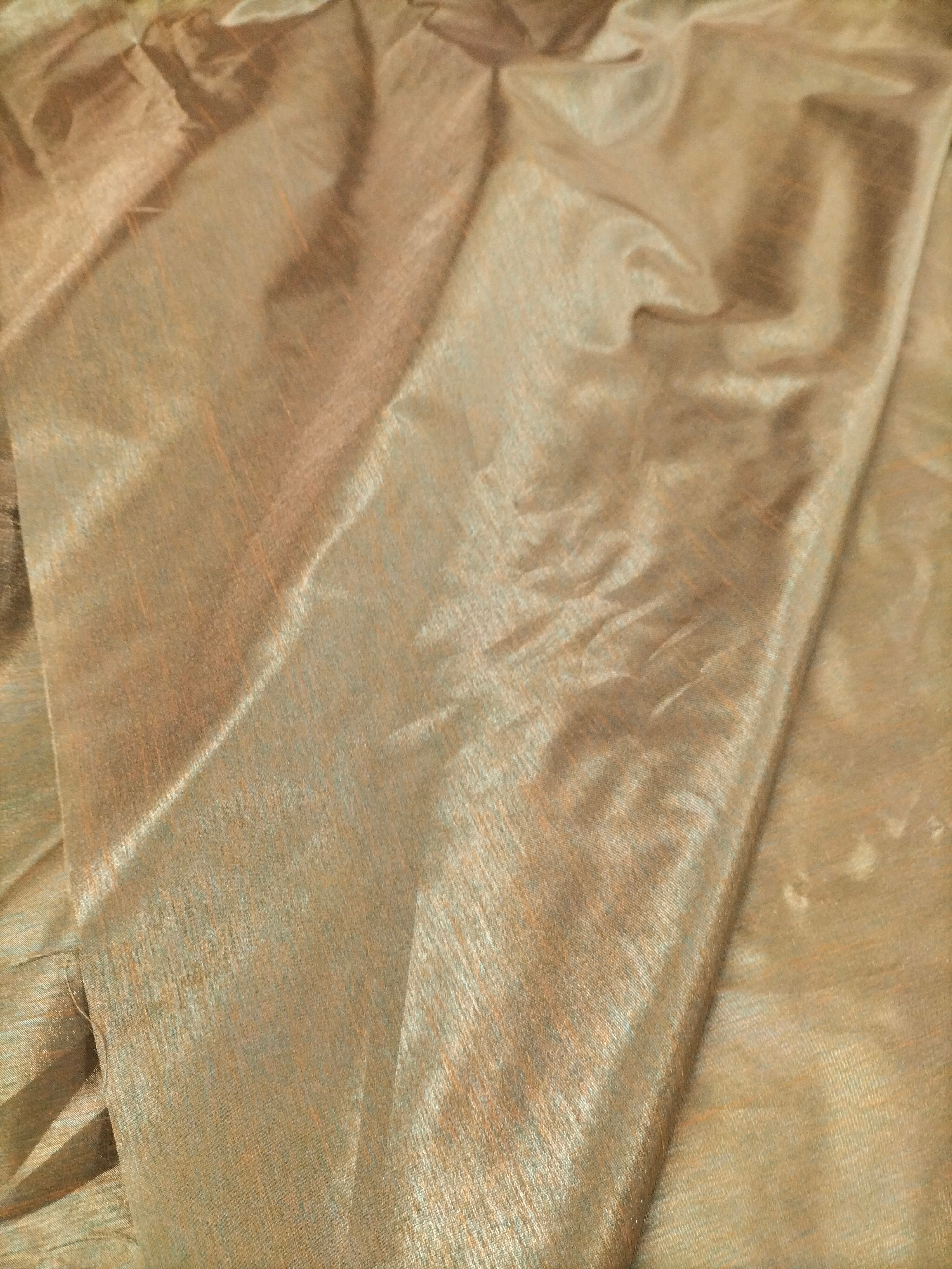 Tendone in organza cangiante verde ramato - alto 290