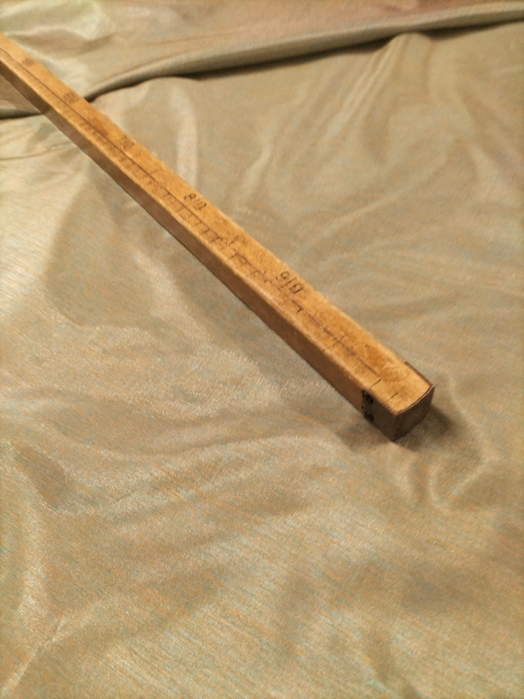 Tendone in organza cangiante verde ramato - alto 290