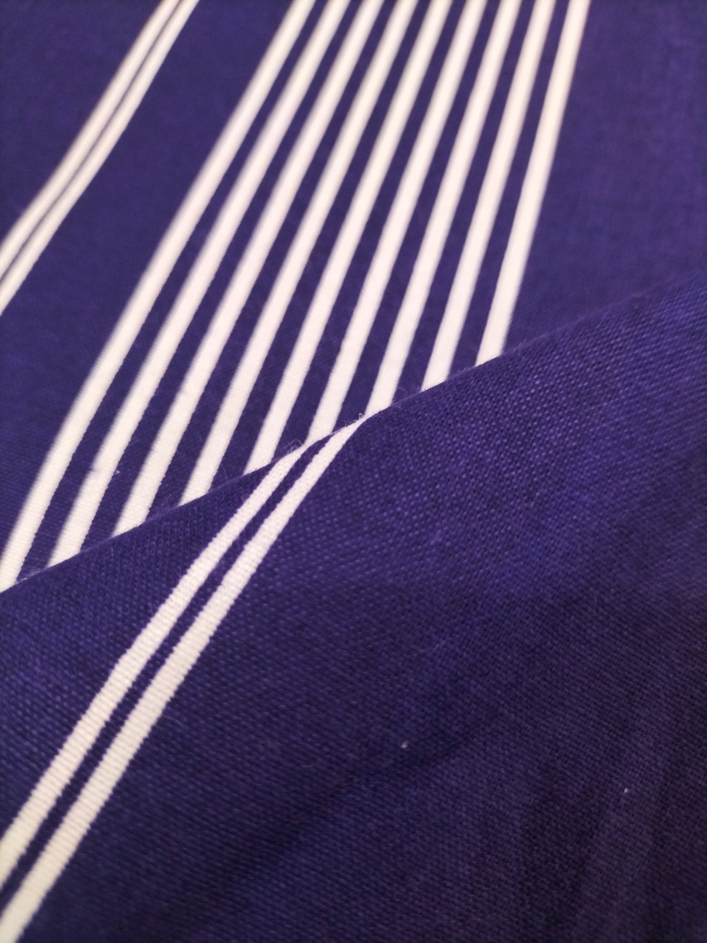 Cotone vintage (1991) svedese Boras a righe blu e bianche