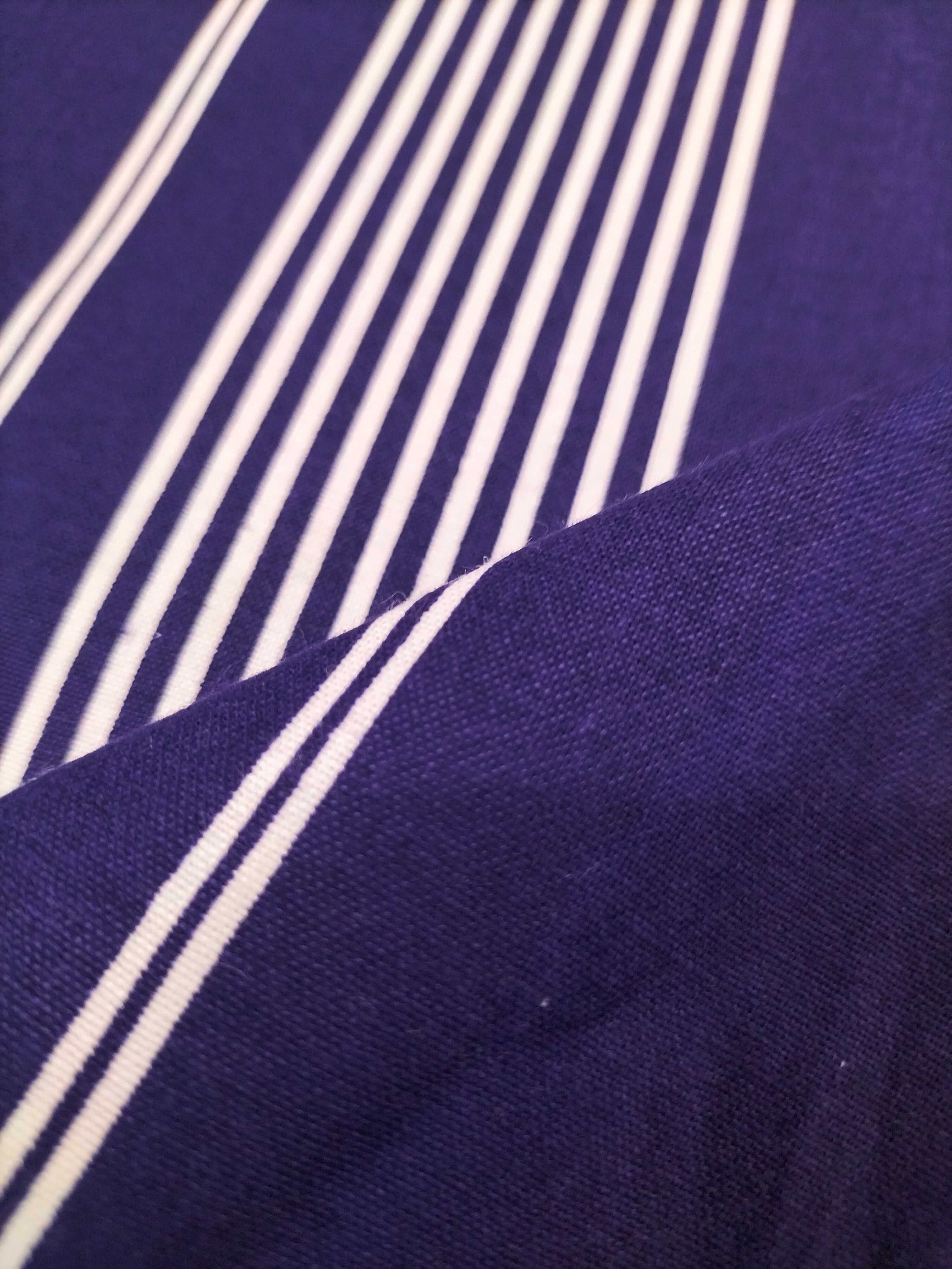 Cotone vintage (1991) svedese Boras a righe blu e bianche