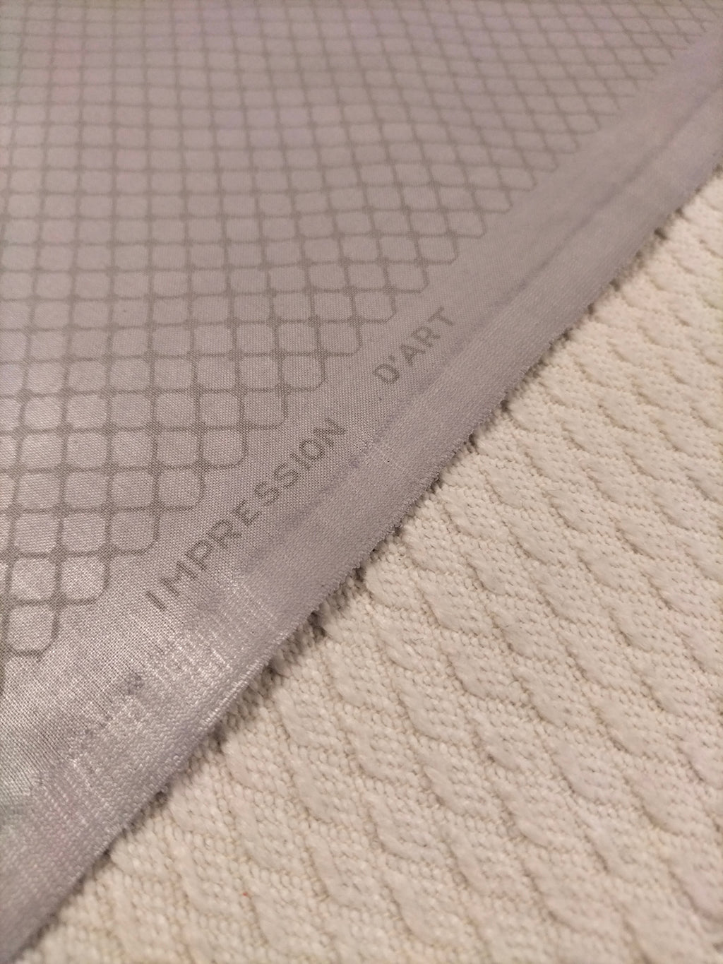 Cotone vintage francese grigio Romanex de Boussac "Impression D'Art"