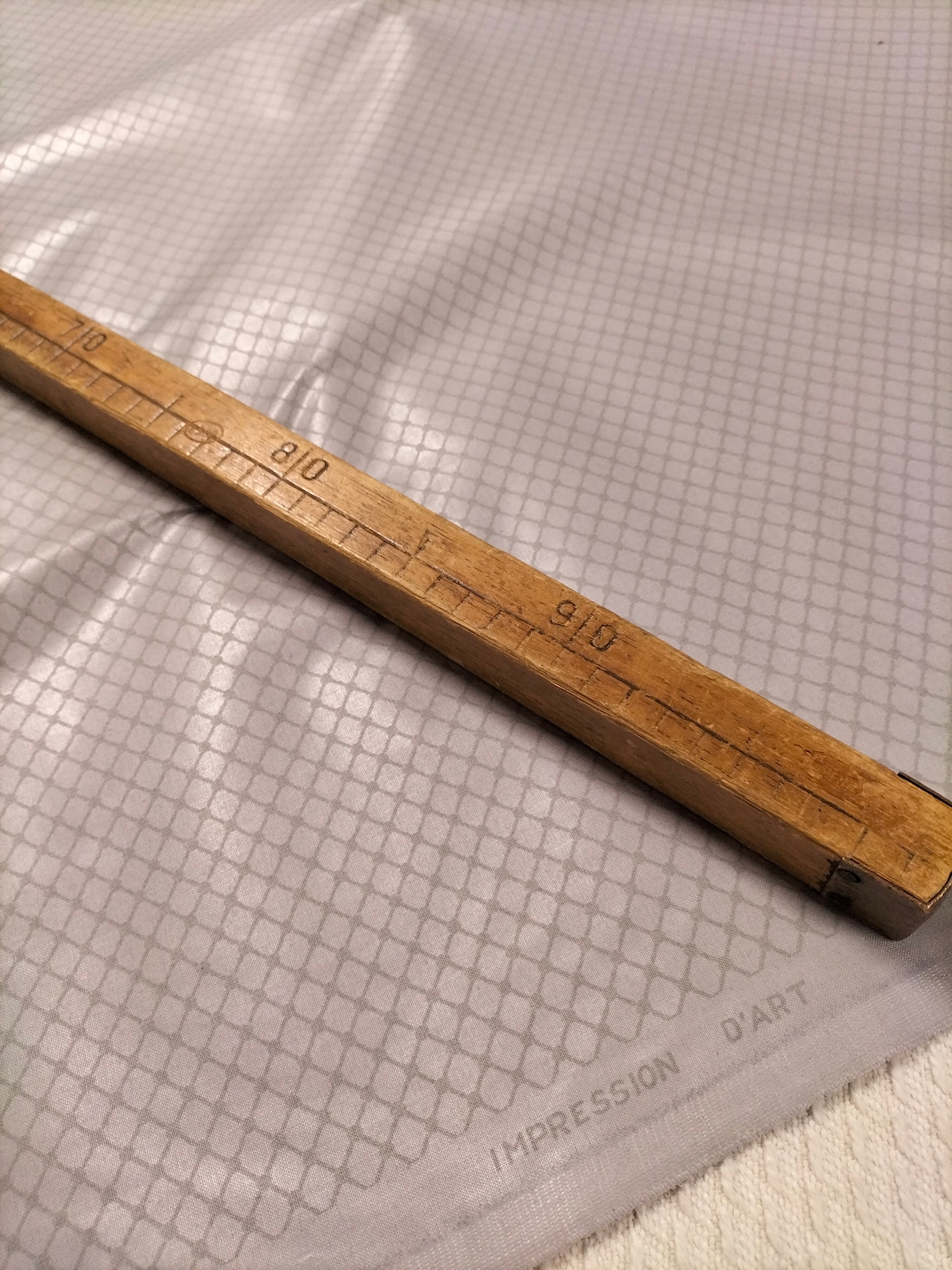 Cotone vintage francese grigio Romanex de Boussac "Impression D'Art"