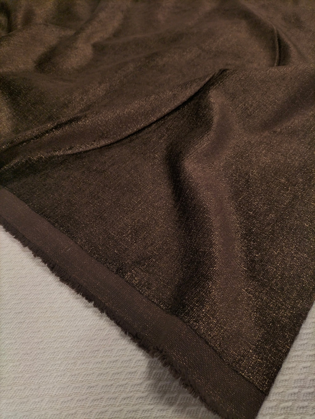 Lussuoso velluto marrone scuro brillante 190 x 145 cm