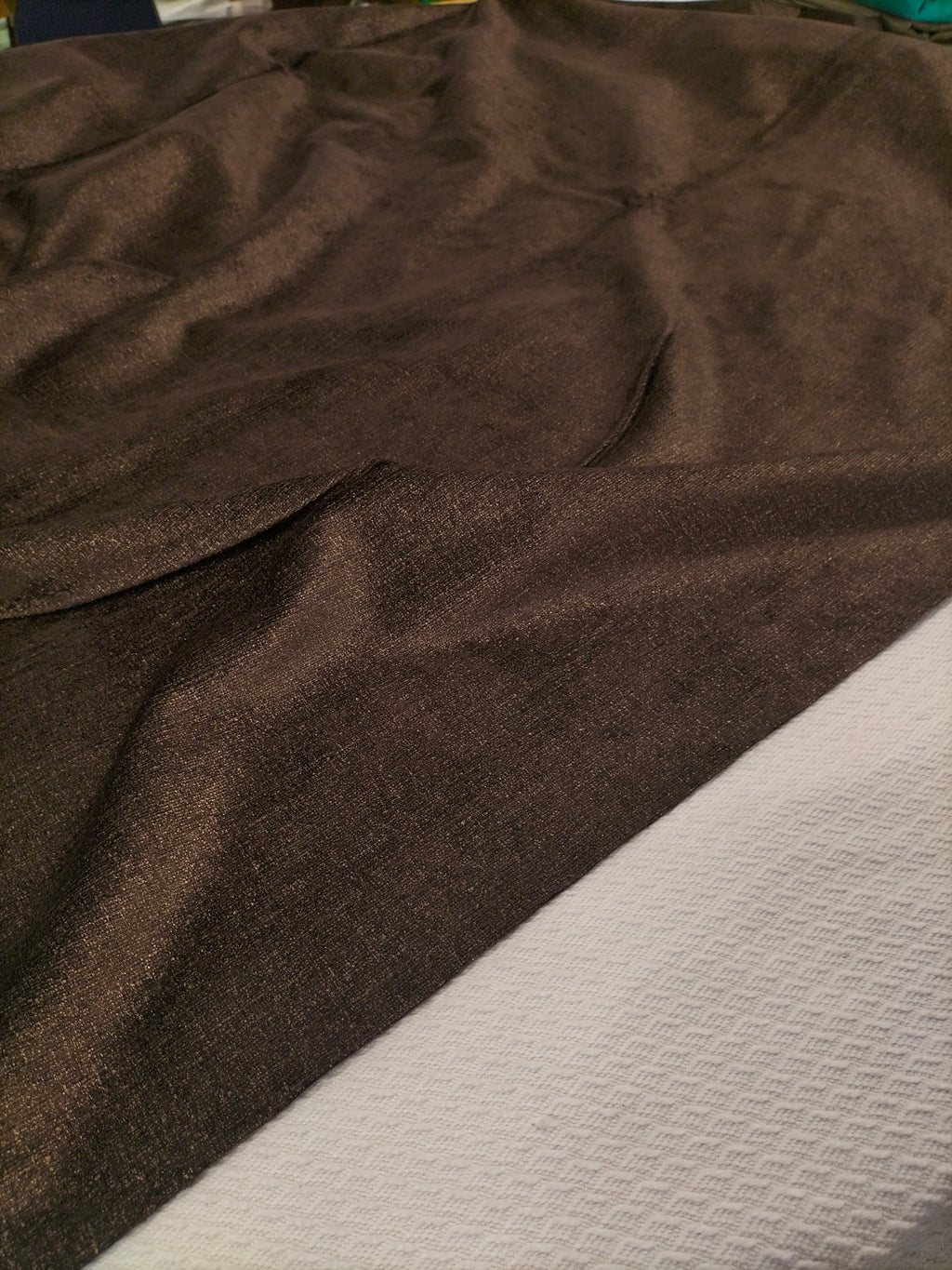 Lussuoso velluto marrone scuro brillante 190 x 145 cm