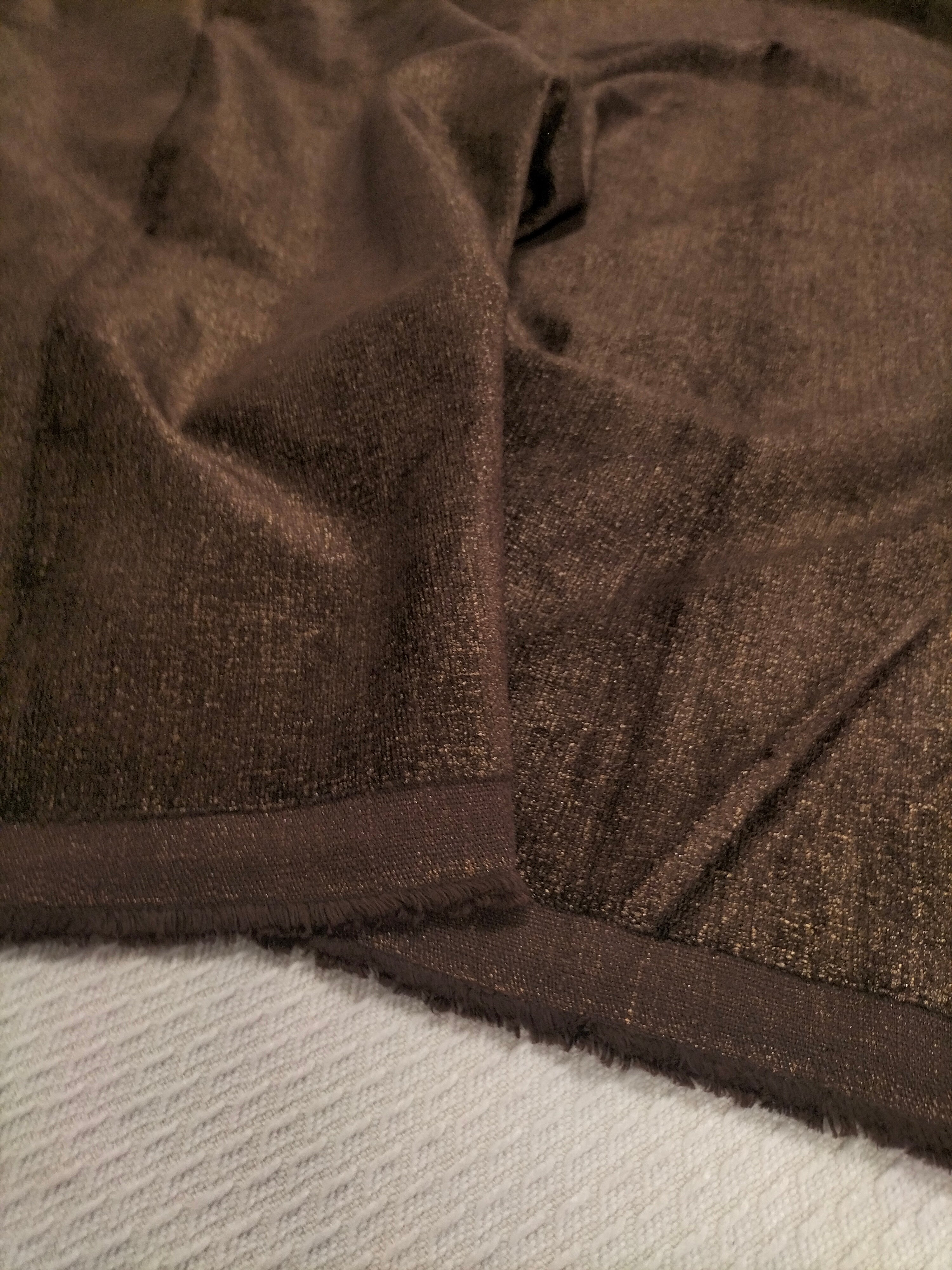 Lussuoso velluto marrone scuro brillante 190 x 145 cm