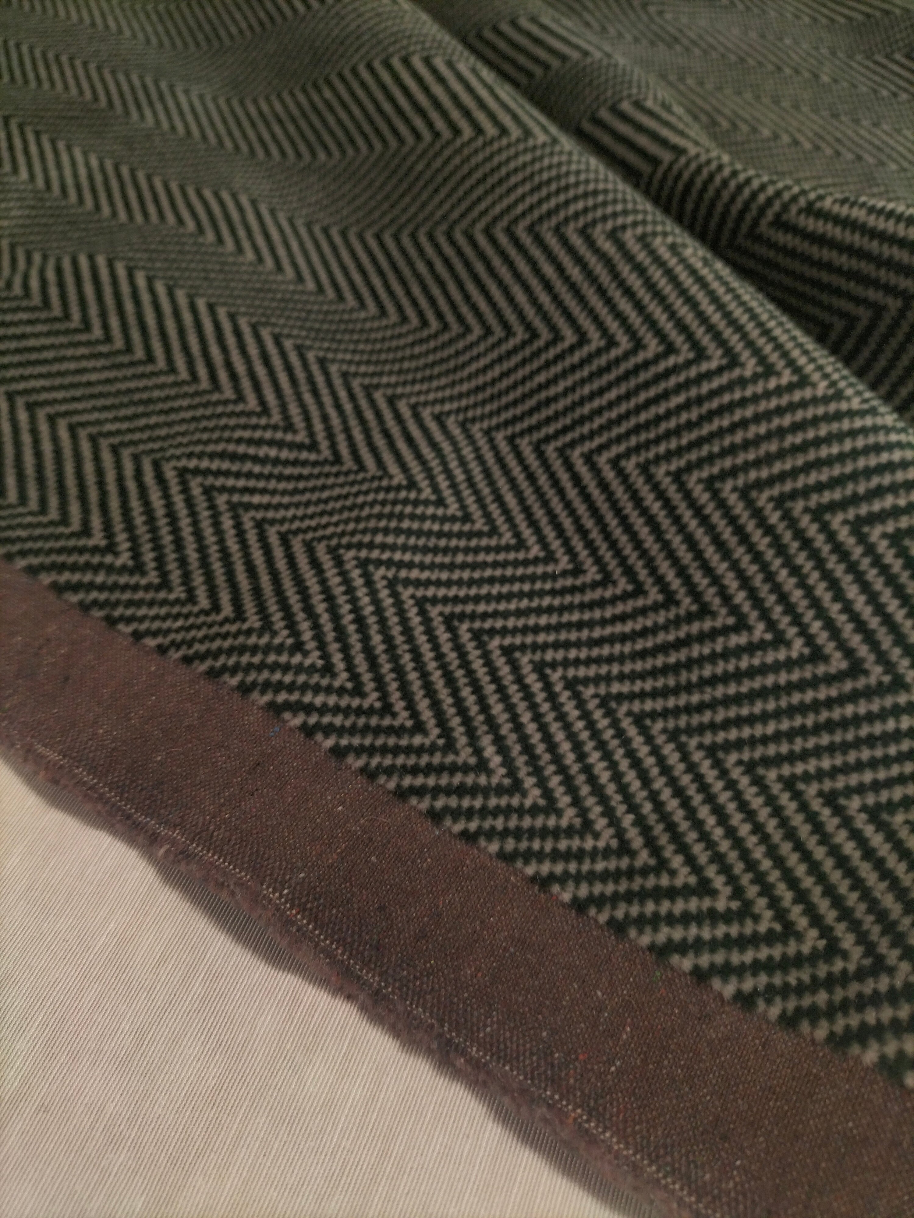 Velluto verde scuro fantasia a rombi