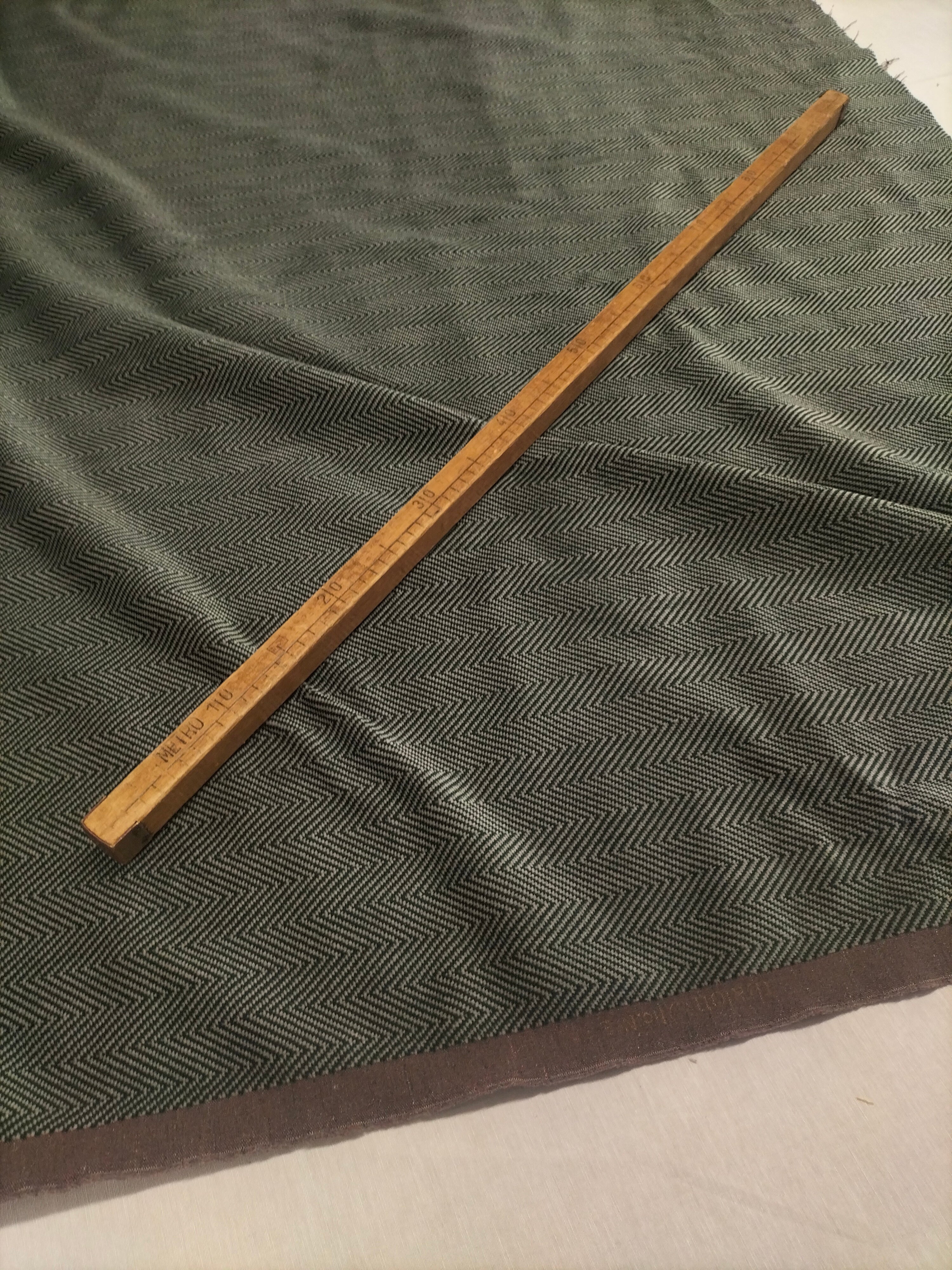 Velluto verde scuro fantasia a rombi